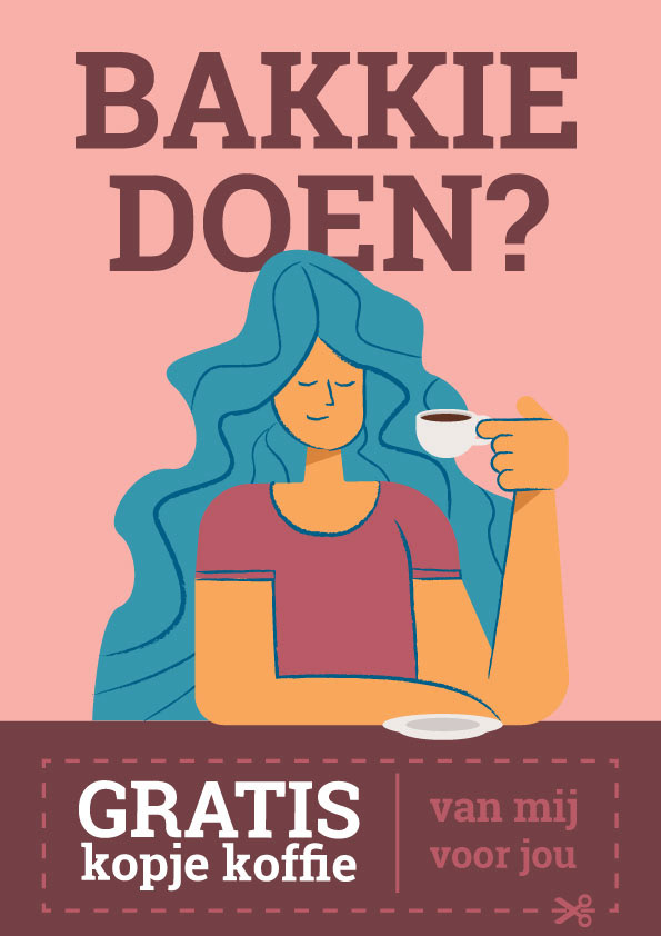 Harmstar wenskaart koffie