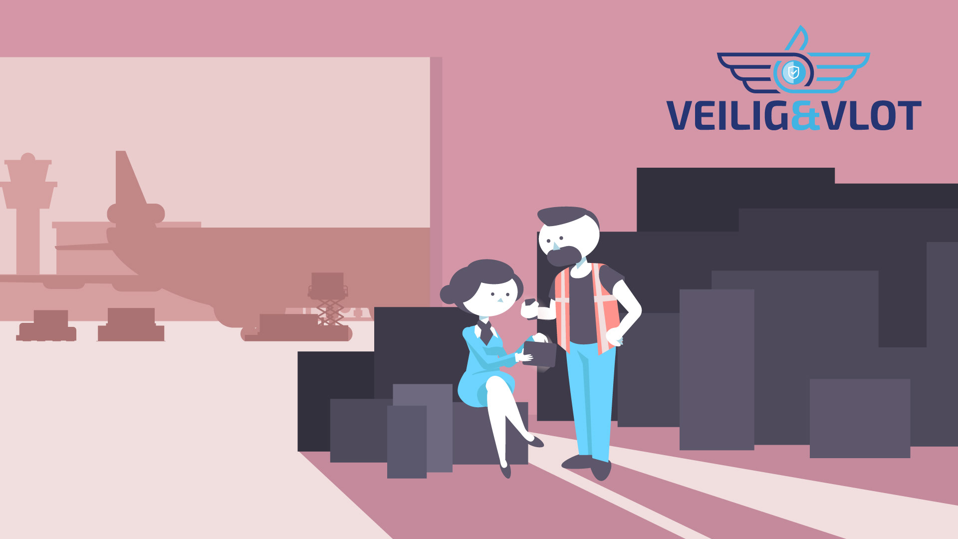 Harmstar sfeer vliegveld