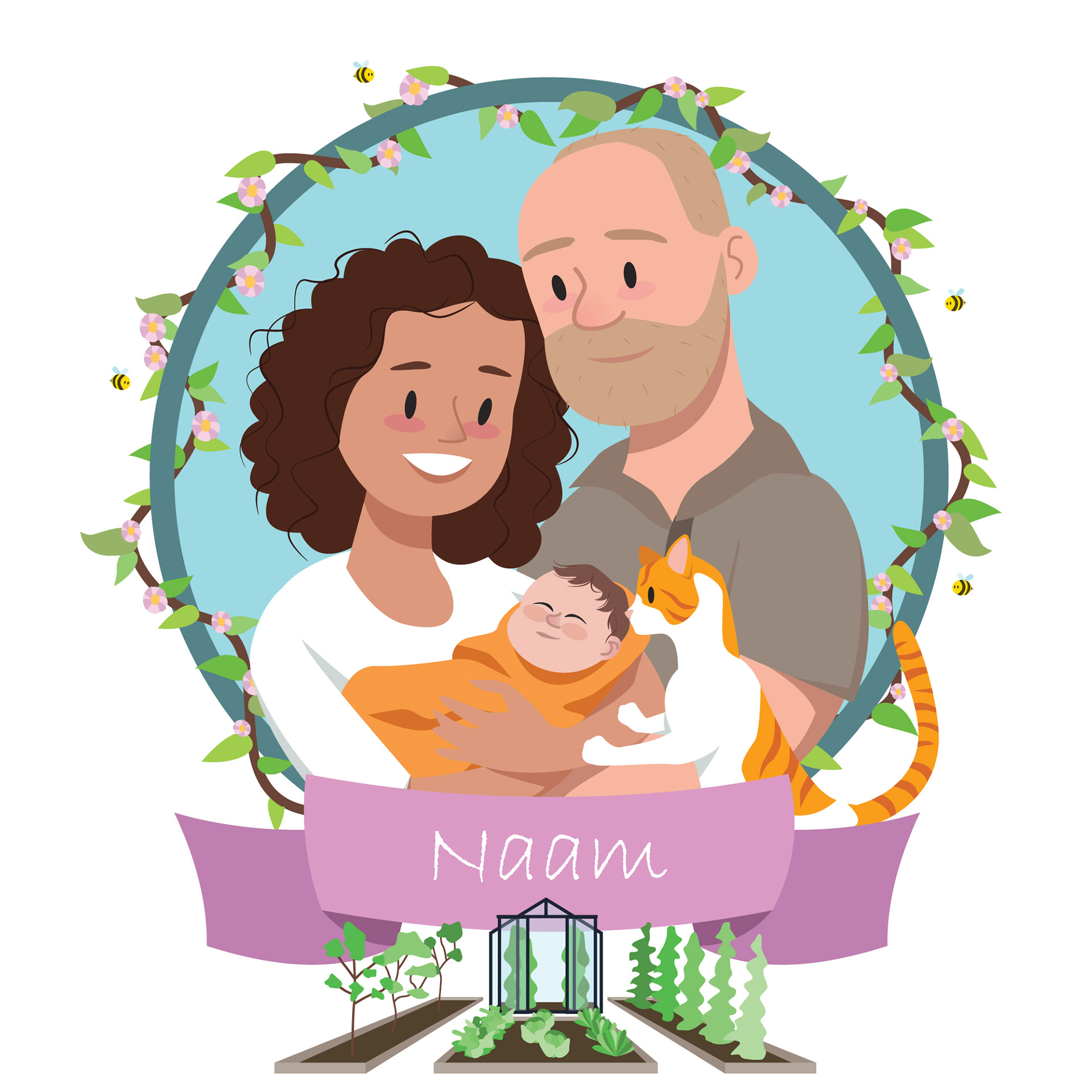 Harmstar geboortekaart