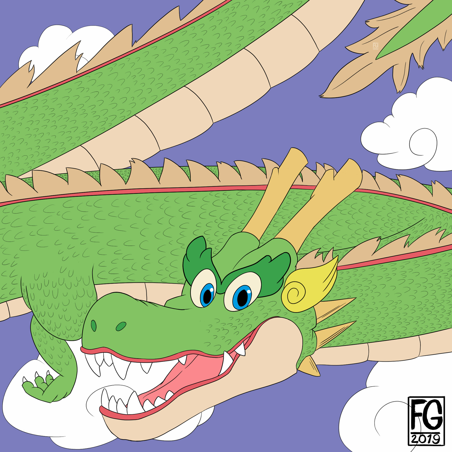 Inktober '19 D12 - Dragon