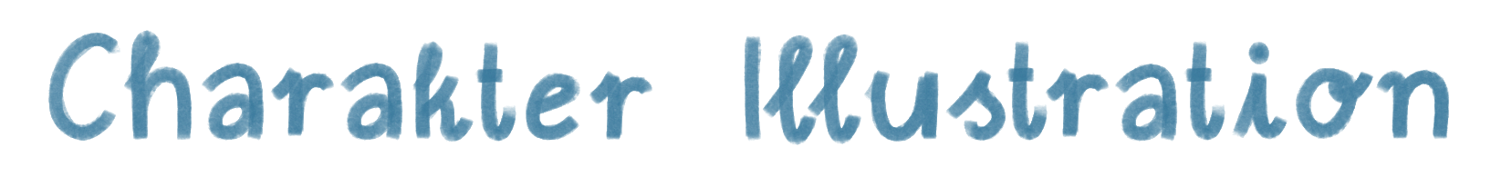 Charakter Illustration für eigene Charaktere aus dem Comic Universum von alexmacht. Eine eigene typografisch gestaltete Überschrift.