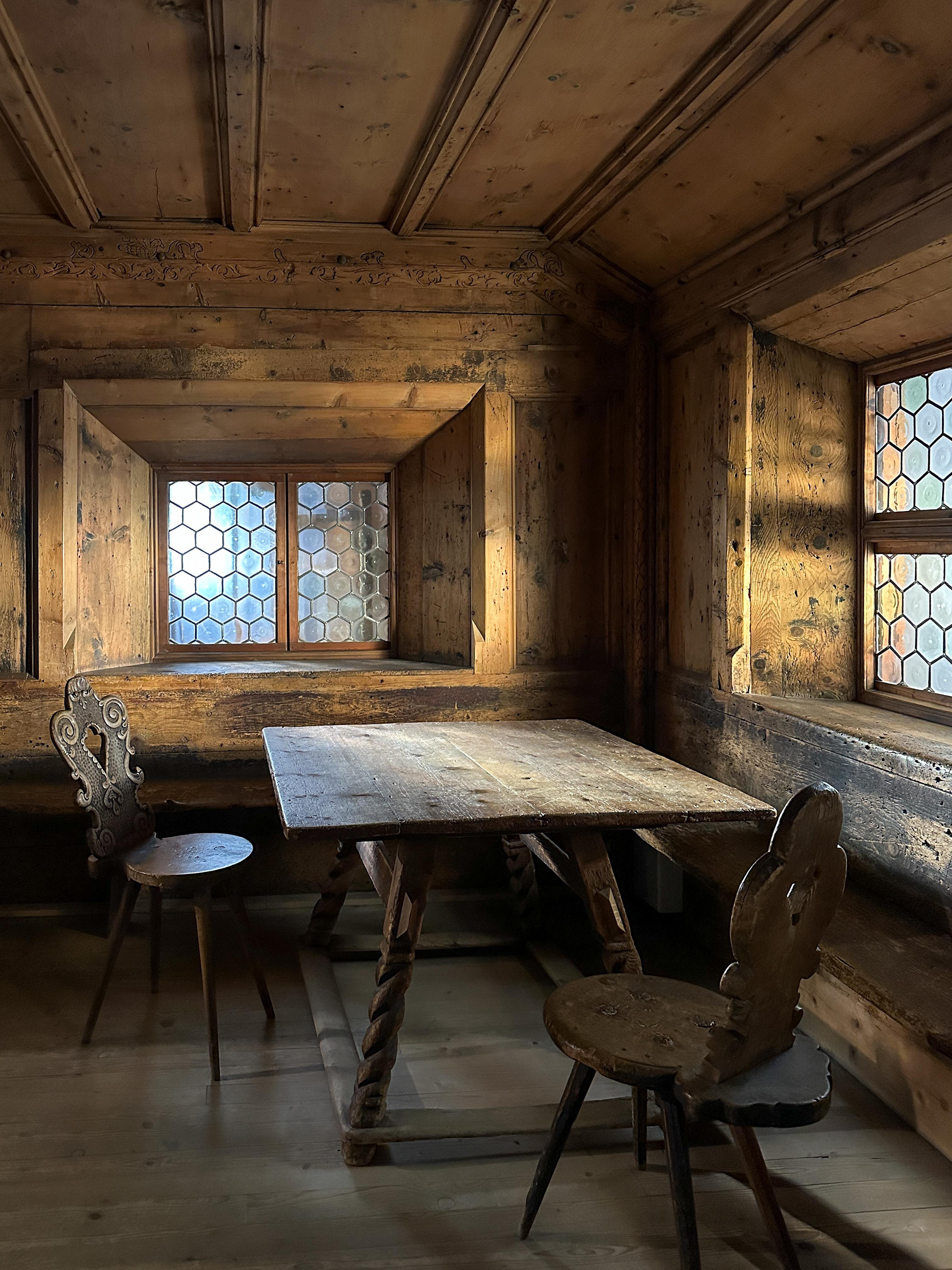 Stube aus dem Driedhofer-Haus in Pustertal 1500