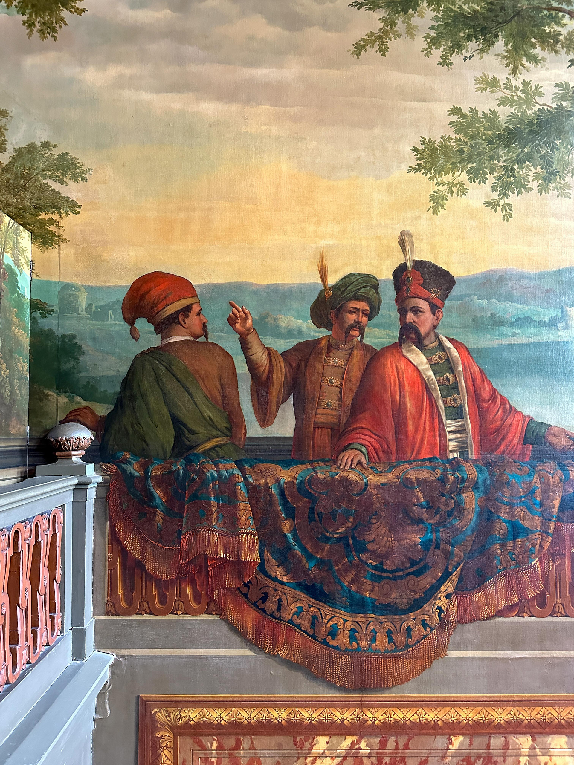 Detail of wall painting central hall