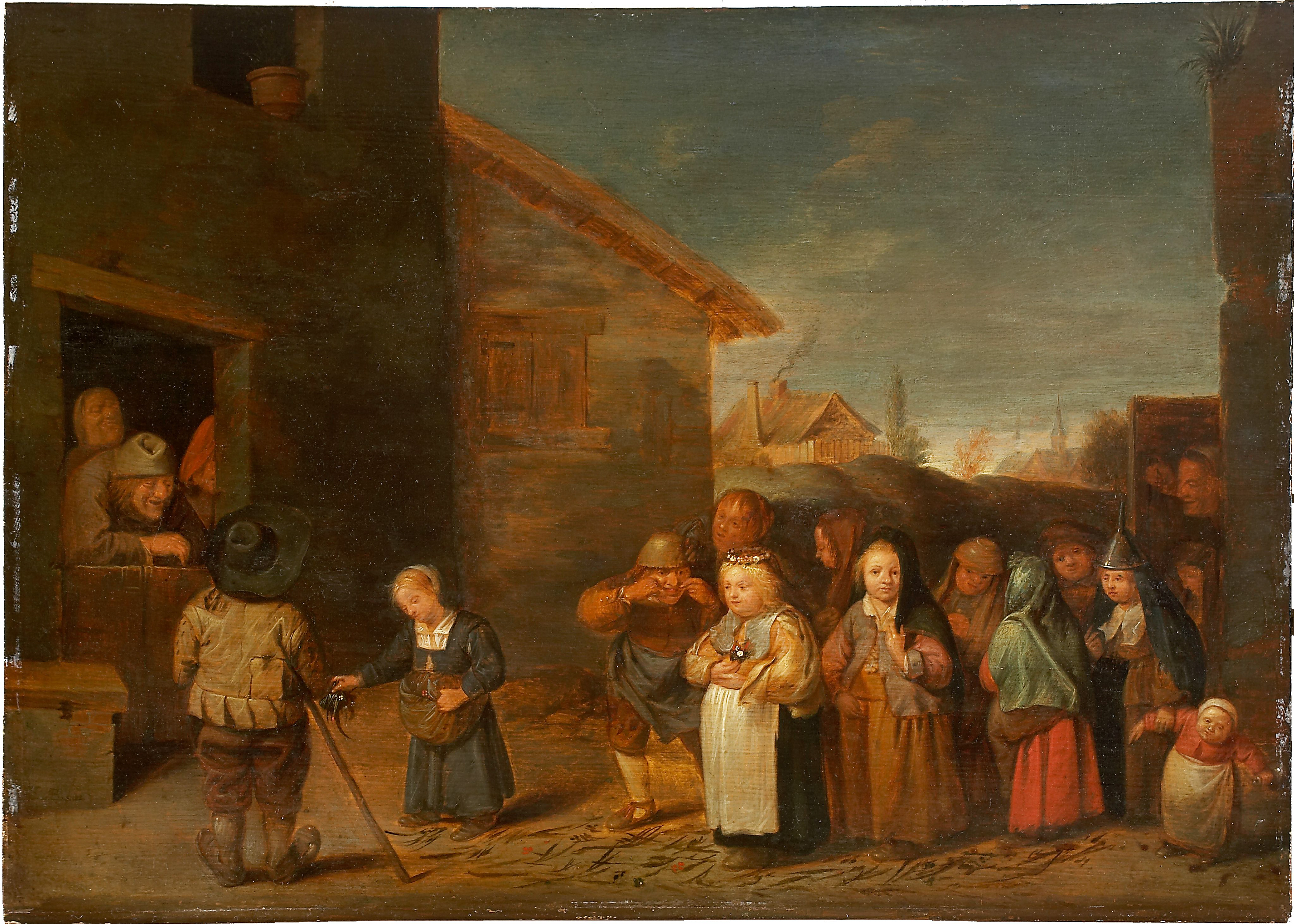 Figure 3 Circle David Ryckaert III, Kinderhochzeit, ca. 1637-1639, oil on panel, 49,7 x 69,8 cm,  Städel Museum, inv.nr. 1191