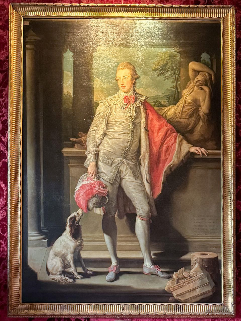Thomas William Coke 1st Earl of Leicester of the 2nd creation and his dog