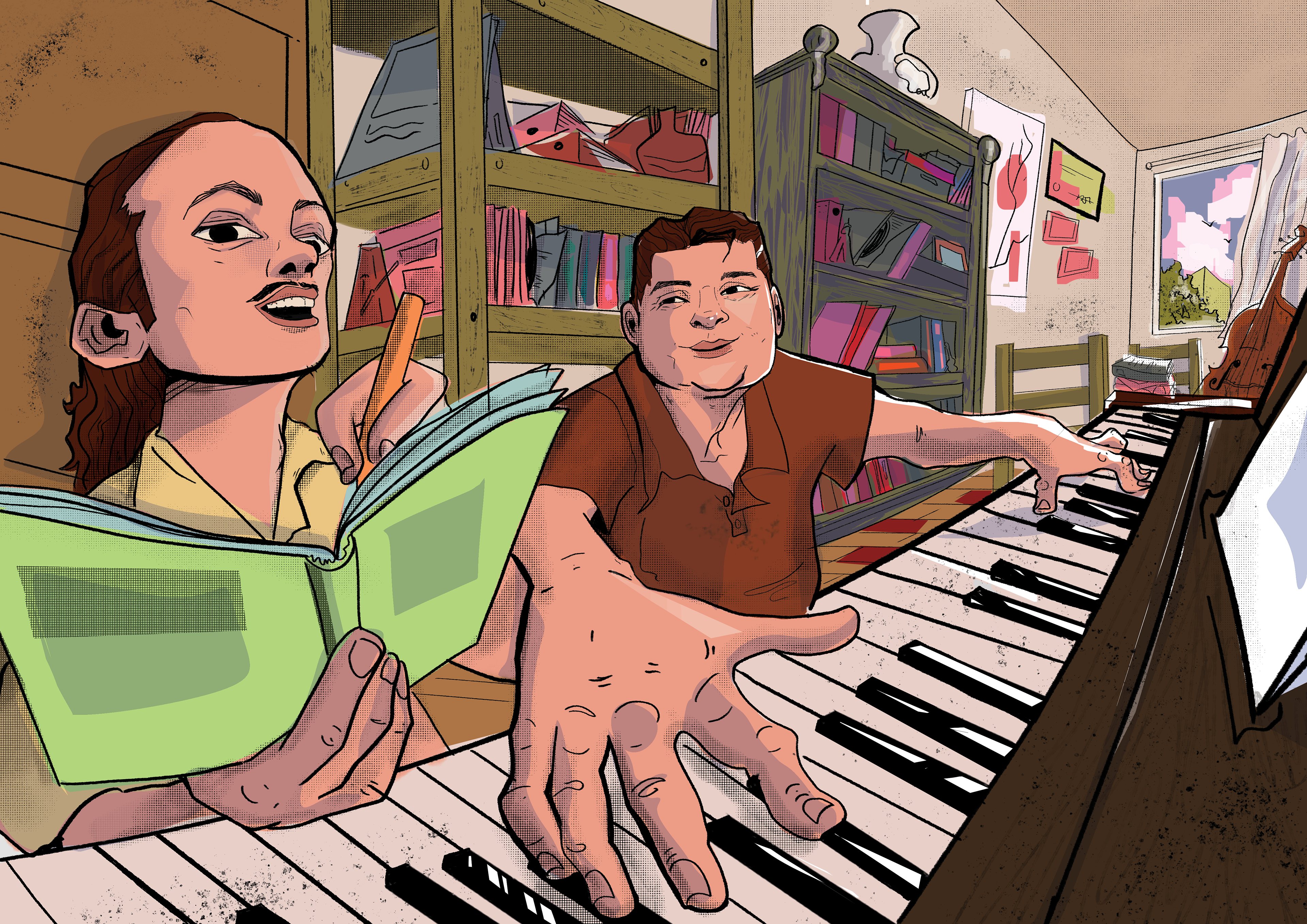 Nilson Chaves estudando com maestro Guerra Peixes