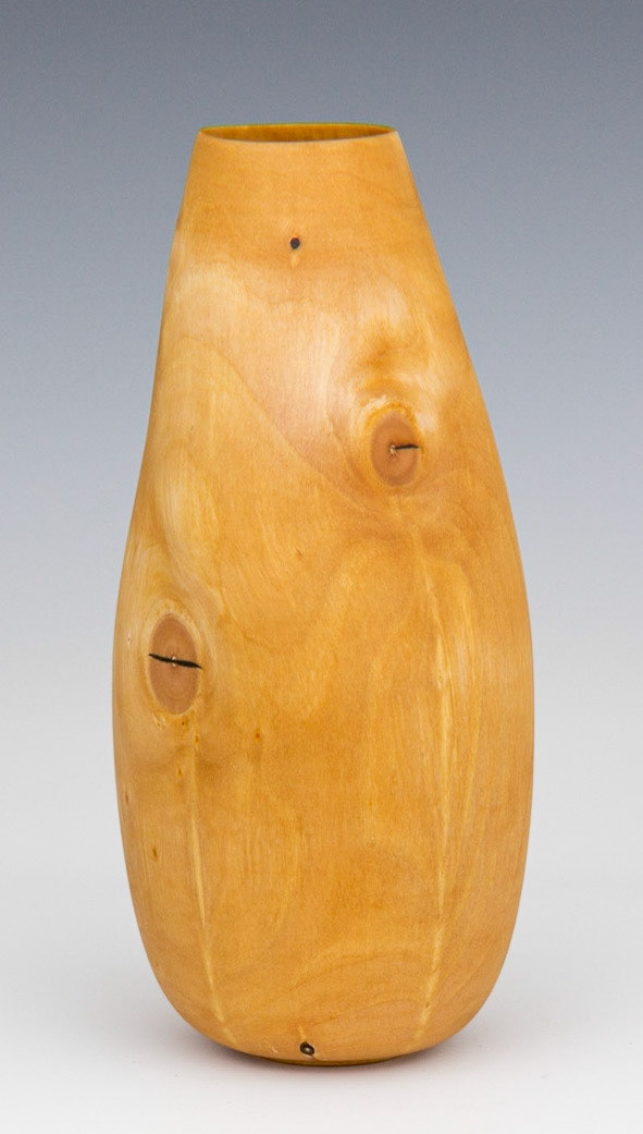 Plum Hollow Form - Diameter: 2 3/4 inches, Height: 6 1/2 inches (F79)