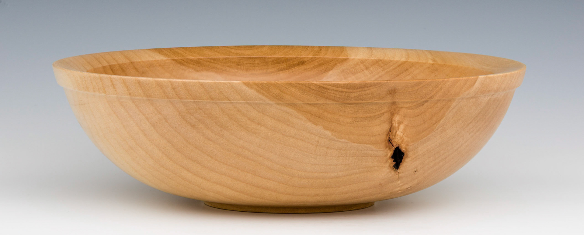 Maple Bowl - Diameter: 10 5/8 inches, Height: 3 1/8 inches (D23)
