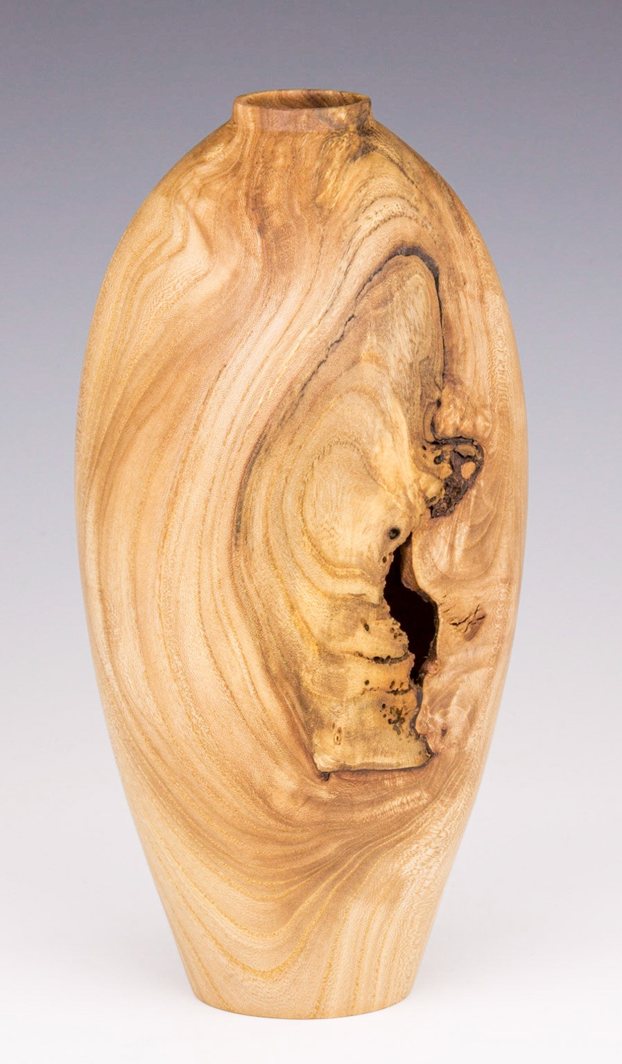 Elm Hollow Form - Diameter: 4 3/8 inches, Height: 8 3/4 inches (C47)