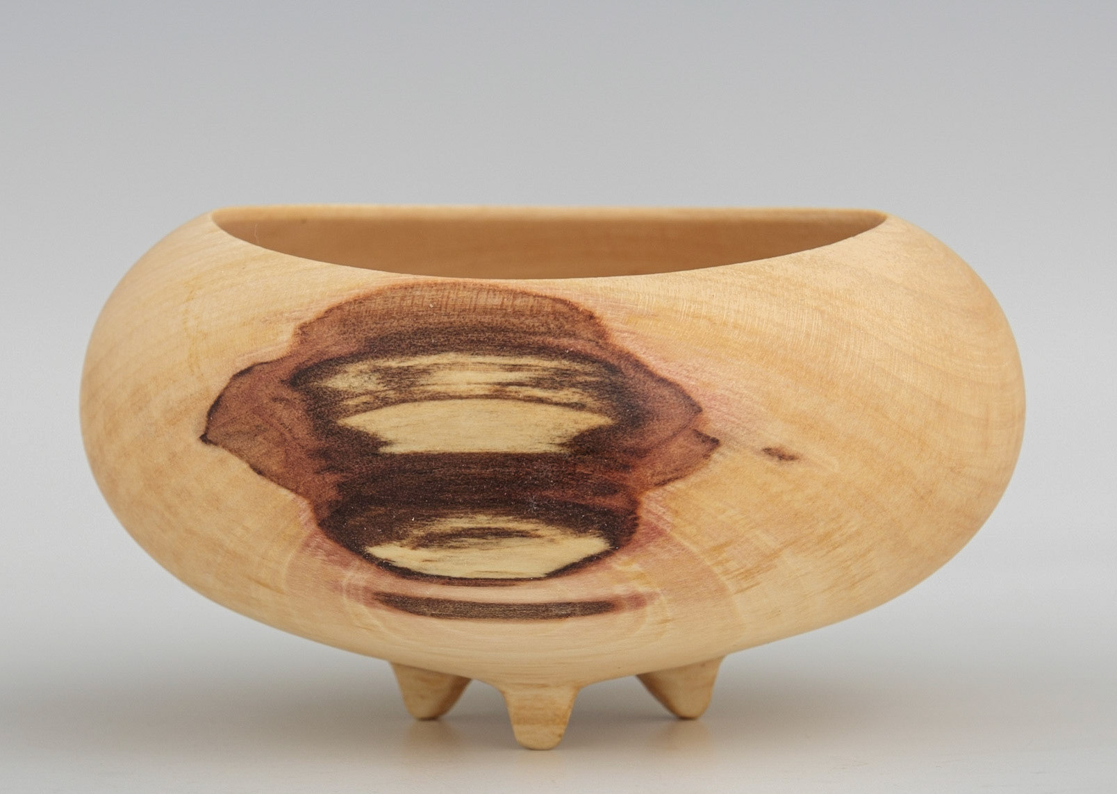 Madrone Three Footed Bowl - Diameter: 3 5/8 inches, Height: 2 inches (E60)