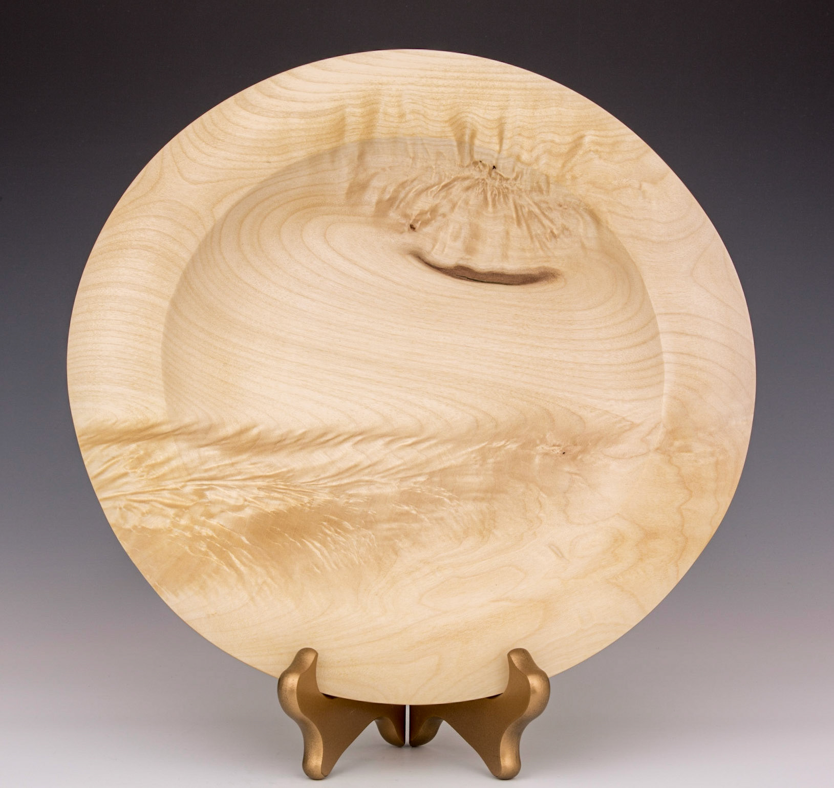 Maple Platter - Diameter: 10 3/4 inches, Height: Varies from 3/4 to 1 1/4 inches (G28)