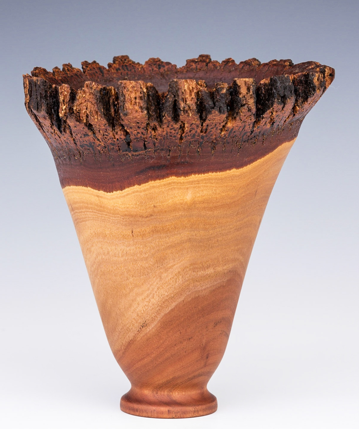 Iron Bark Eucalyptus Natural Edge Vessel - Diameter: 6 inches, Height: 6 3/4 inches (A89)