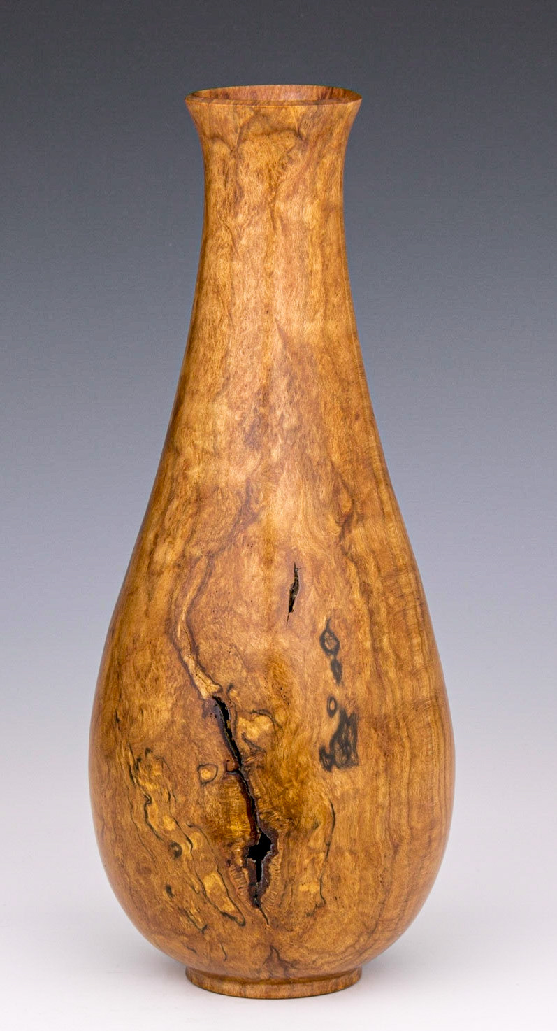 Plum Hollow Form - Diameter: 4 1/4 inches, Height: 10 1/8 inches (F25)