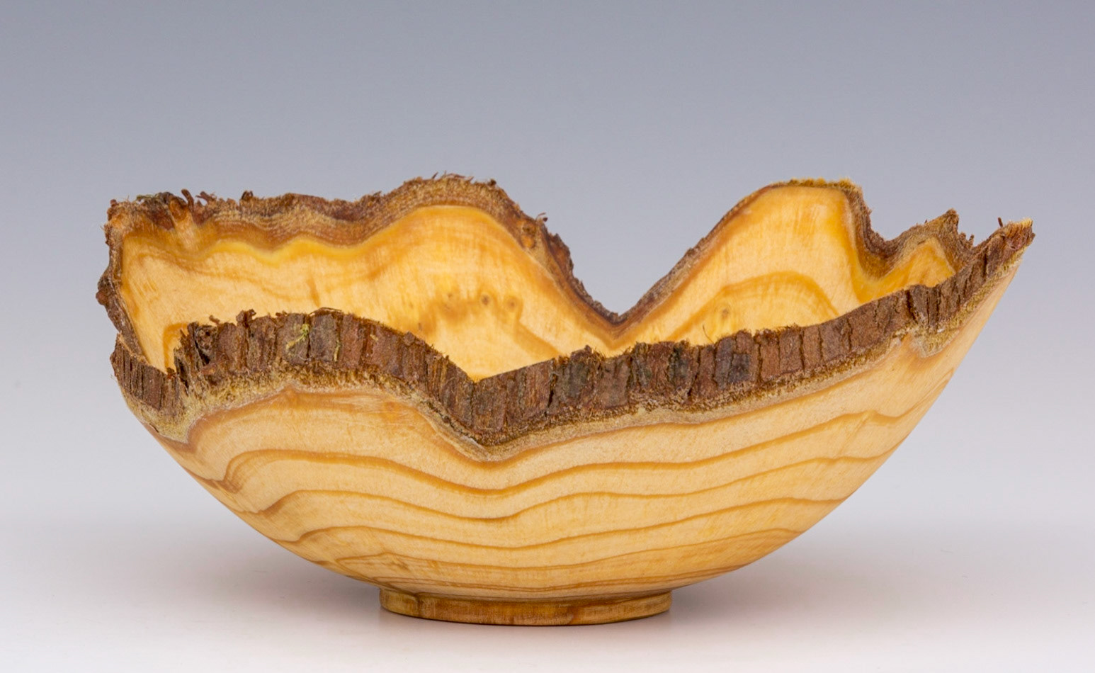 Cryptomeria Japonica Natural Edge Bowl - Diameter: 5 1/4 inches, Height: 2 3/8 inches (F3)