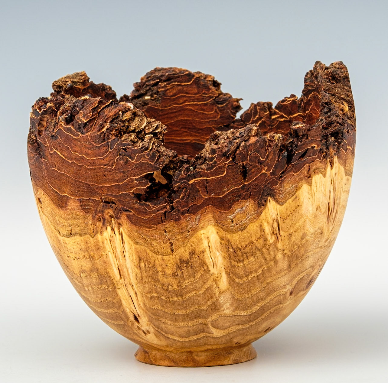 Elm Natural Edge Bowl - Diameter: 4 5/8 inches, Height: 4 inch (B138)