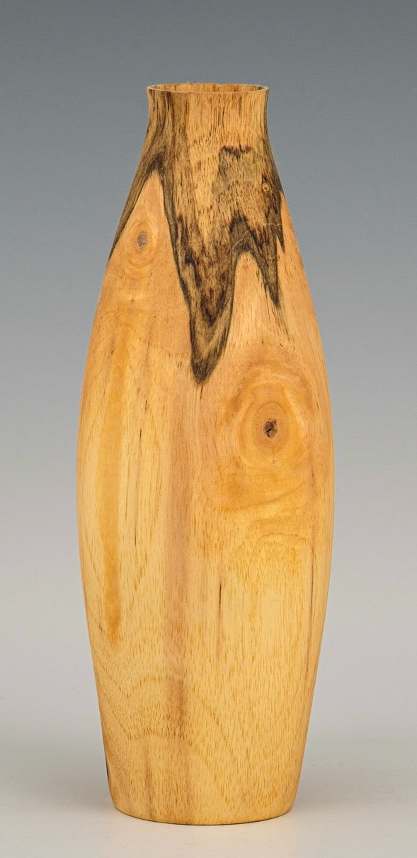 Apple Hollow Form - Diameter: 2 1/8 inches, Height: 6 3/8 inches (D92)