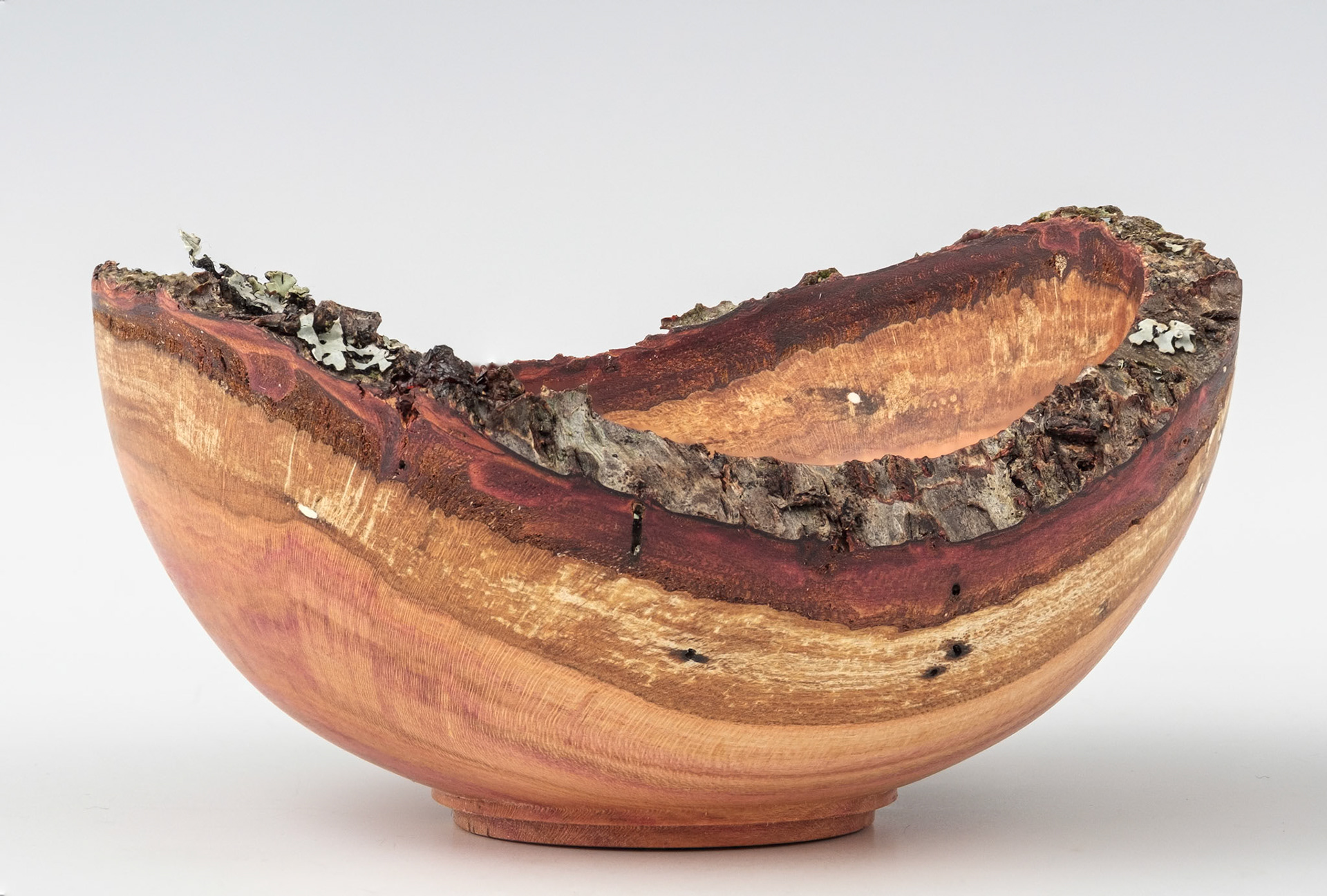 Plum Natural Edge Bowl - Diameter: 4 1/2 inches, Height: 2 1/4 inches (E126)
