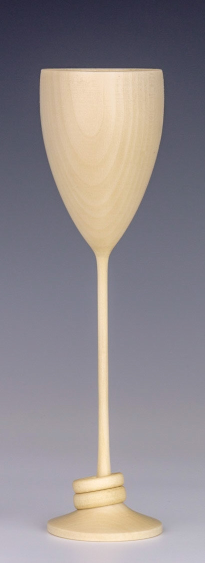 Holly Captive-Ring Goblet - Diameter: 2 1/4 inches, Height: 6 11/16 inches (A14)