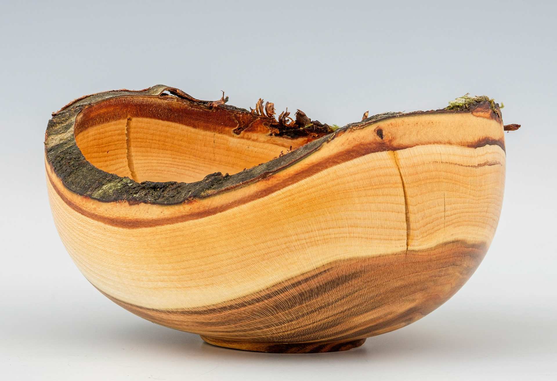 Cherry Natural Edge Bowl - Diameter: 4 3/4 inches, Height: 2 1/2 inches (J5)