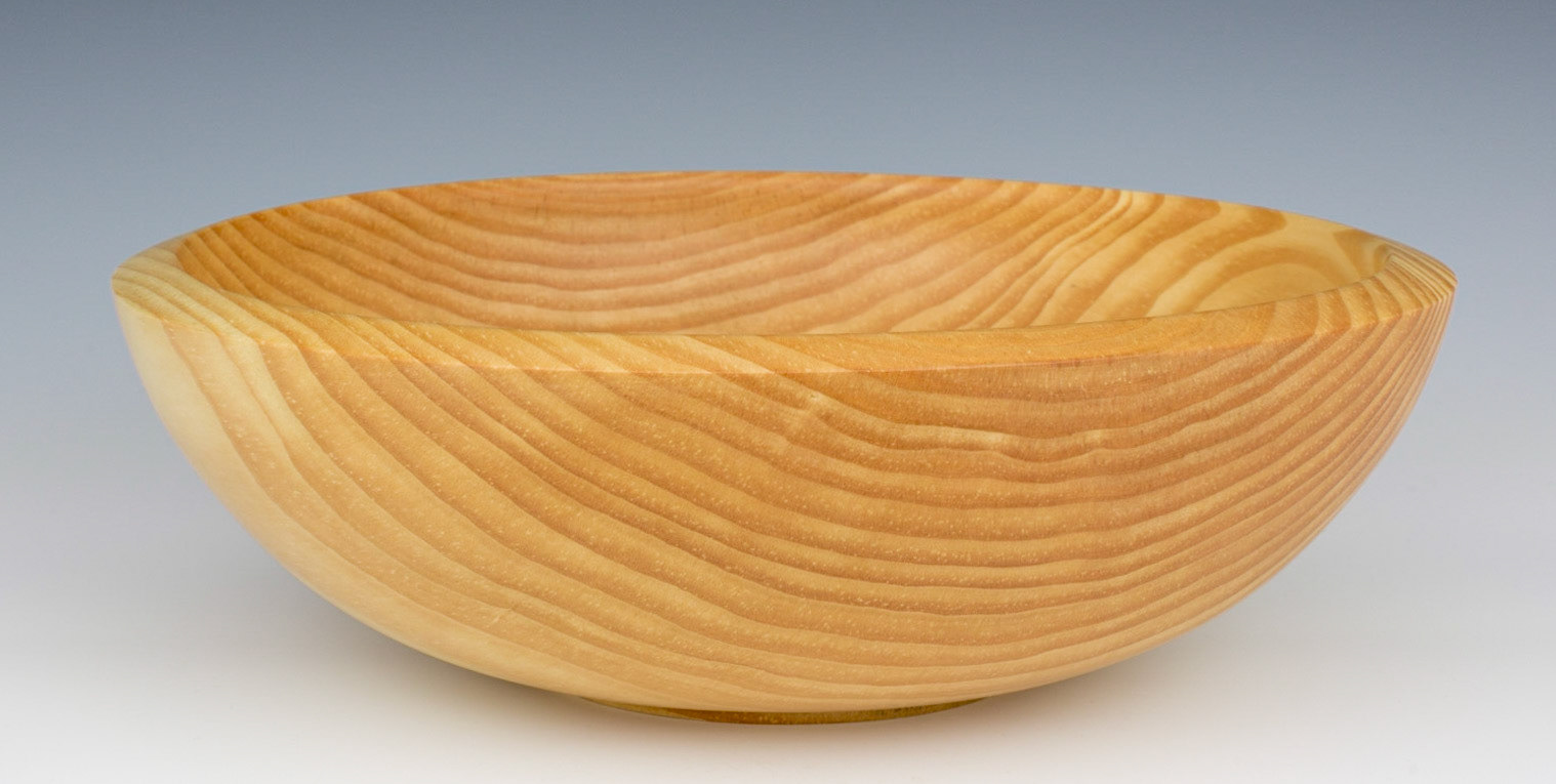 Pine Bowl - Diameter: 11 7/8 inches, Height: 3 7/8 inches (G2)