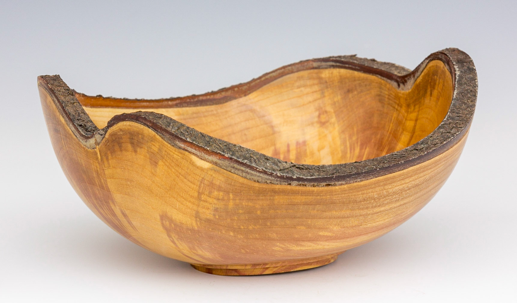 Plum Natural Edge Bowl - Diameter: 7 1/2 inches, Height: 3 1/4 inches (F151)