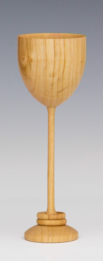 Plum Goblet with Captive Rings - Diameter: 1 3/4 inches, Height: 5 1/4 inches (F91)