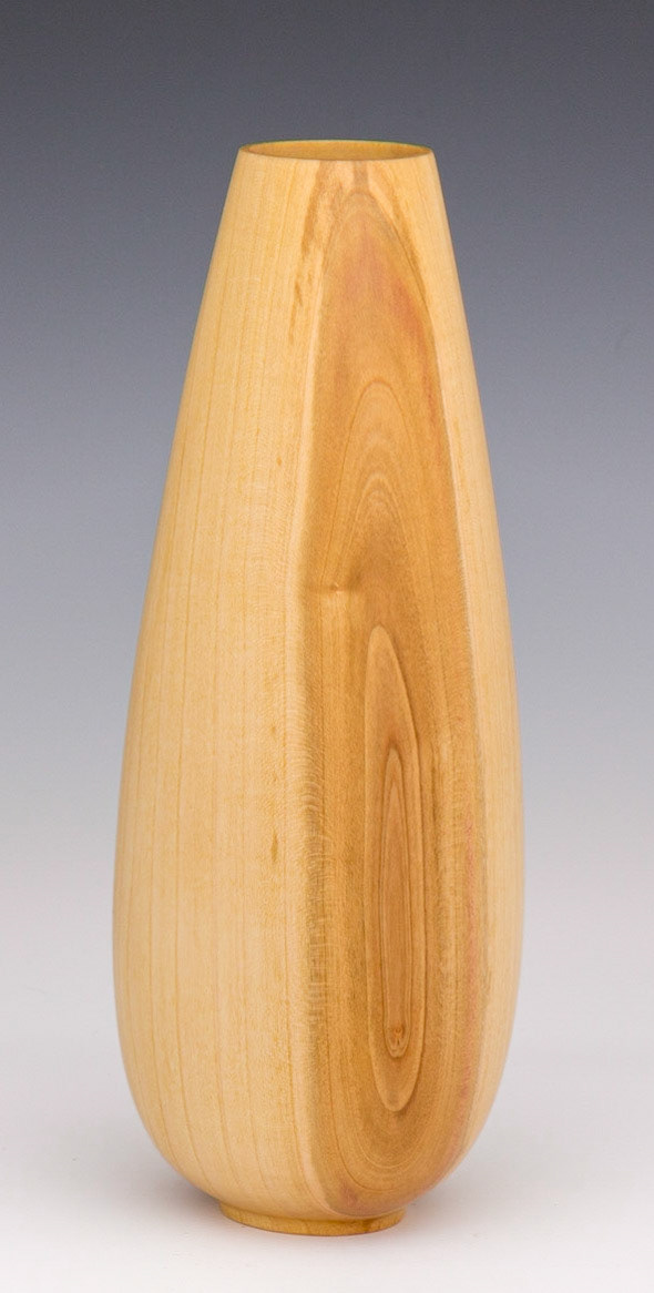Plum Hollow Form - Diameter: 3 1/4 inches, Height: 8 1/4 inches (F76)