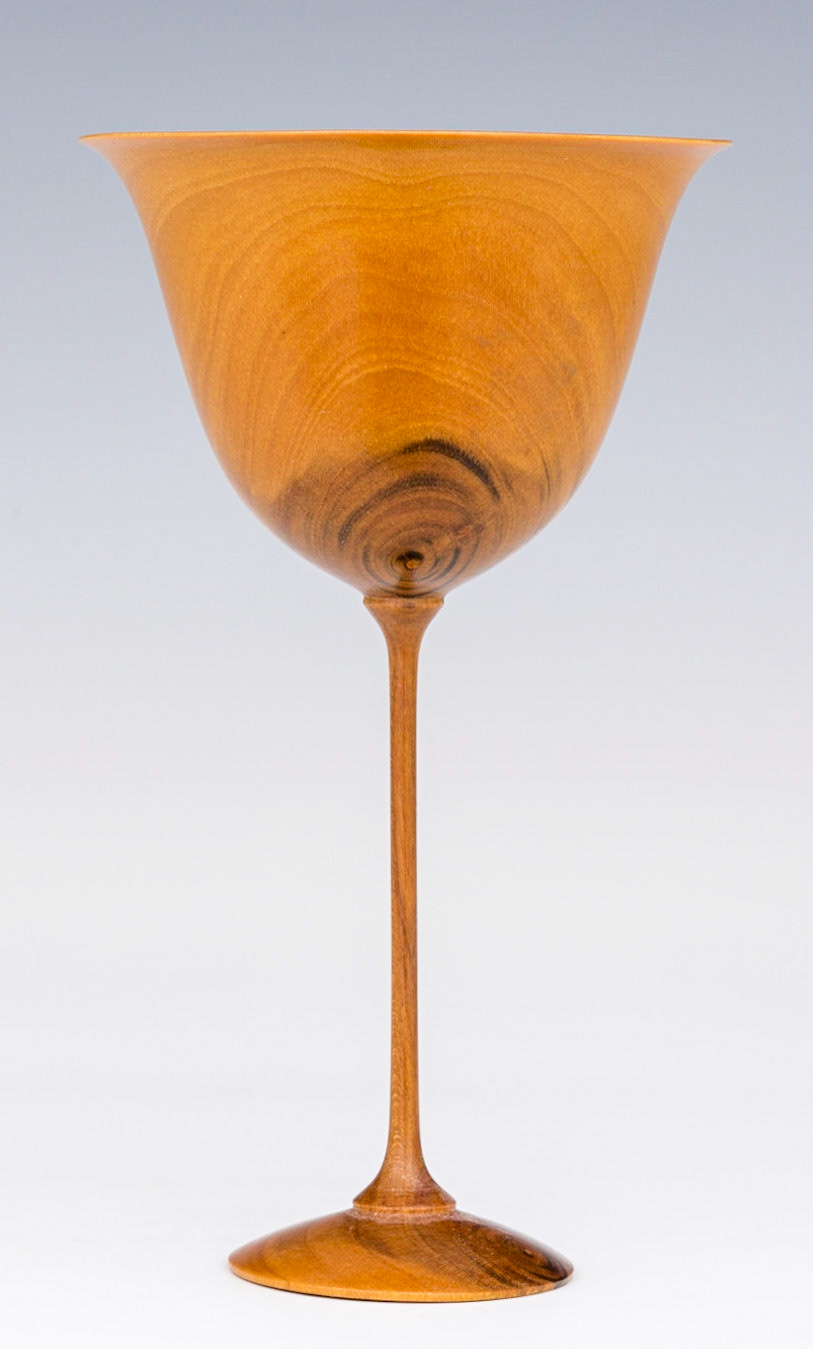 Plum Goblet - Diameter: 3 1/8 inches, Height: 5 9/16 inches (B70)
