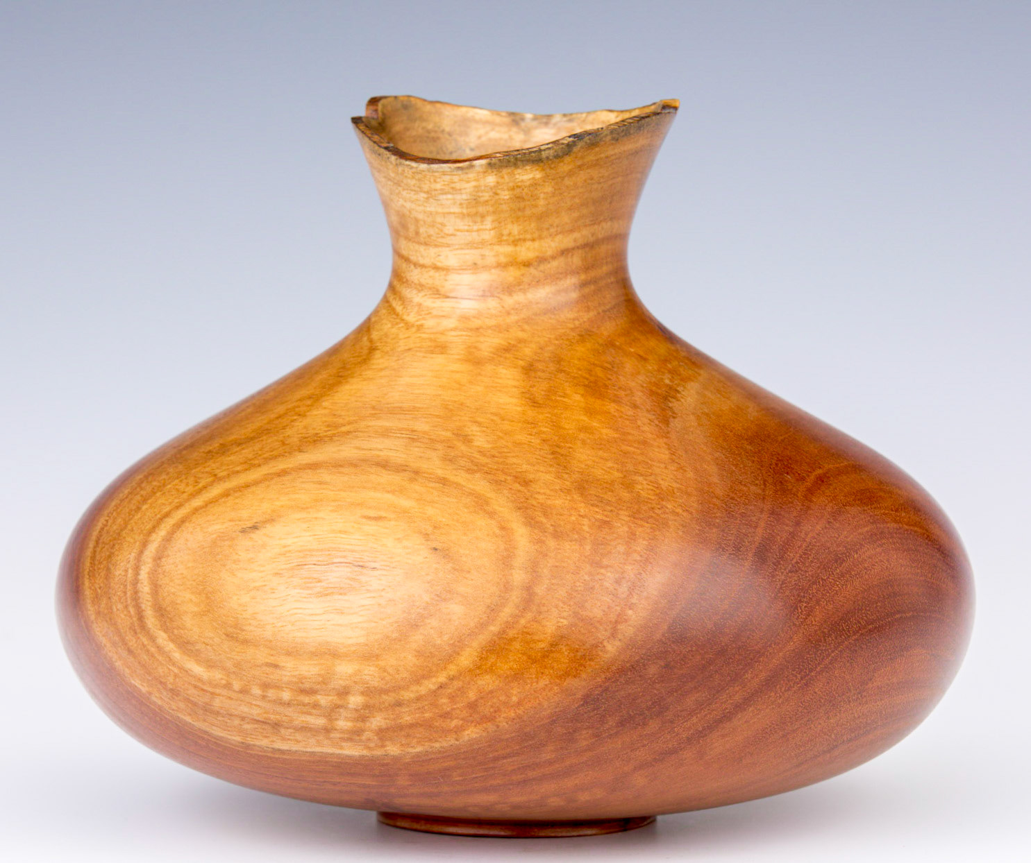 Iron Bark Eucalyptus Natural Edge Hollow Form - Diameter: 6 1/2 inches, Height: 5 3/8 inches (A100)