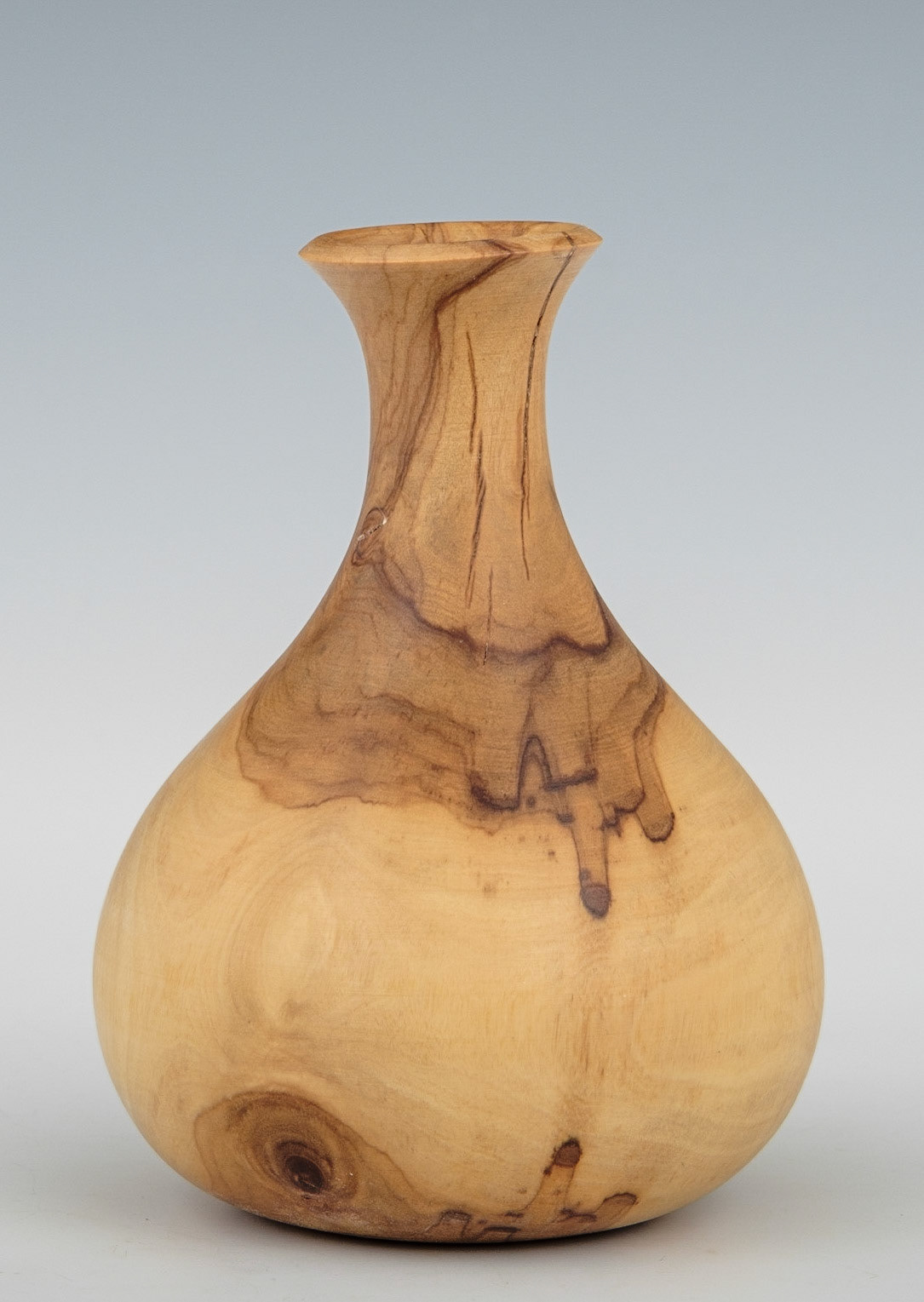 Olive Hollow Form - Diameter: 3 1/2 inches, Height: 4 3/4 inches (B114)