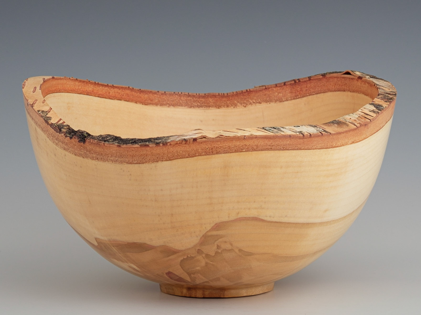 Birch Natural Edge Bowl - Diameter: 9 3/4 inches, Height: 5 1/2 inches (J48)