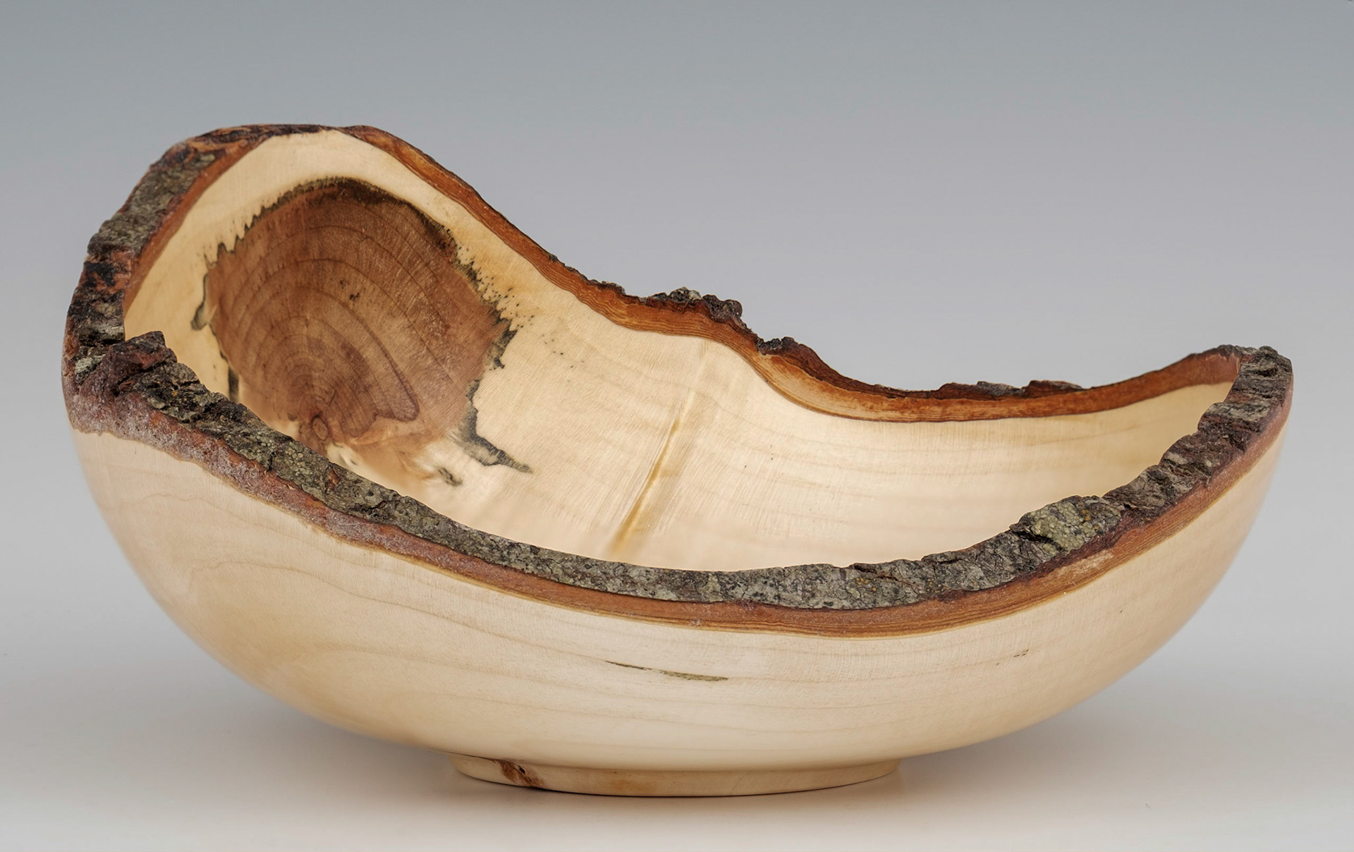 Maple Natural Edge Bowl - Diameter: 6 3/4 inches, Height: 3 1/4 inches (D44)