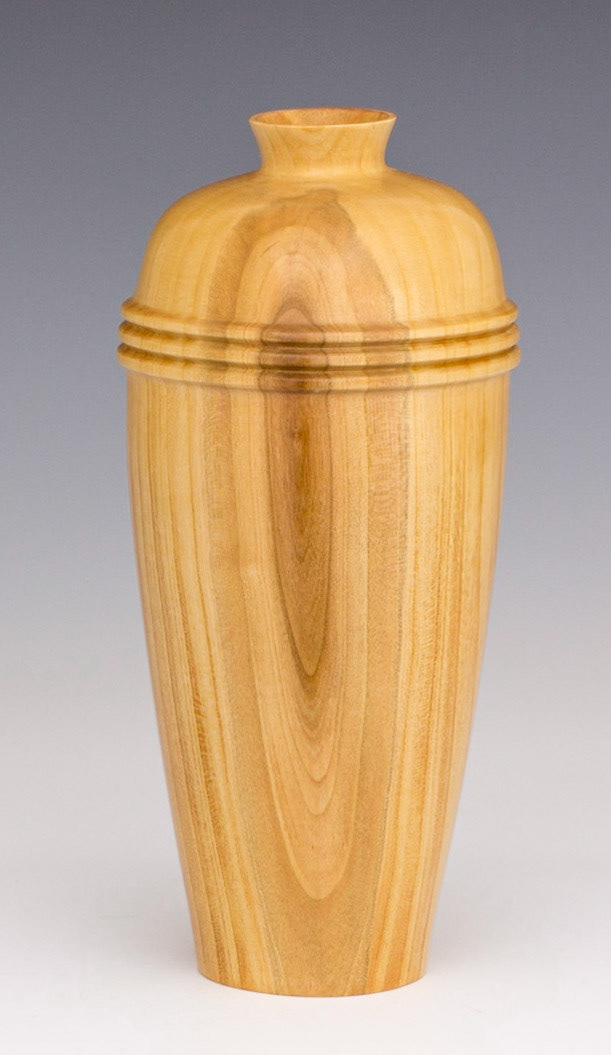 Plum Hollow Form - Diameter: 3 1/2 inches, Height: 7 1/2 inches (F147)