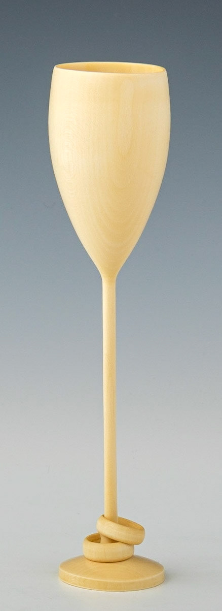 Holly Captive Ring Goblet - Diameter: 1 7/8 inches, Height: 7 15/16 inch (G106)