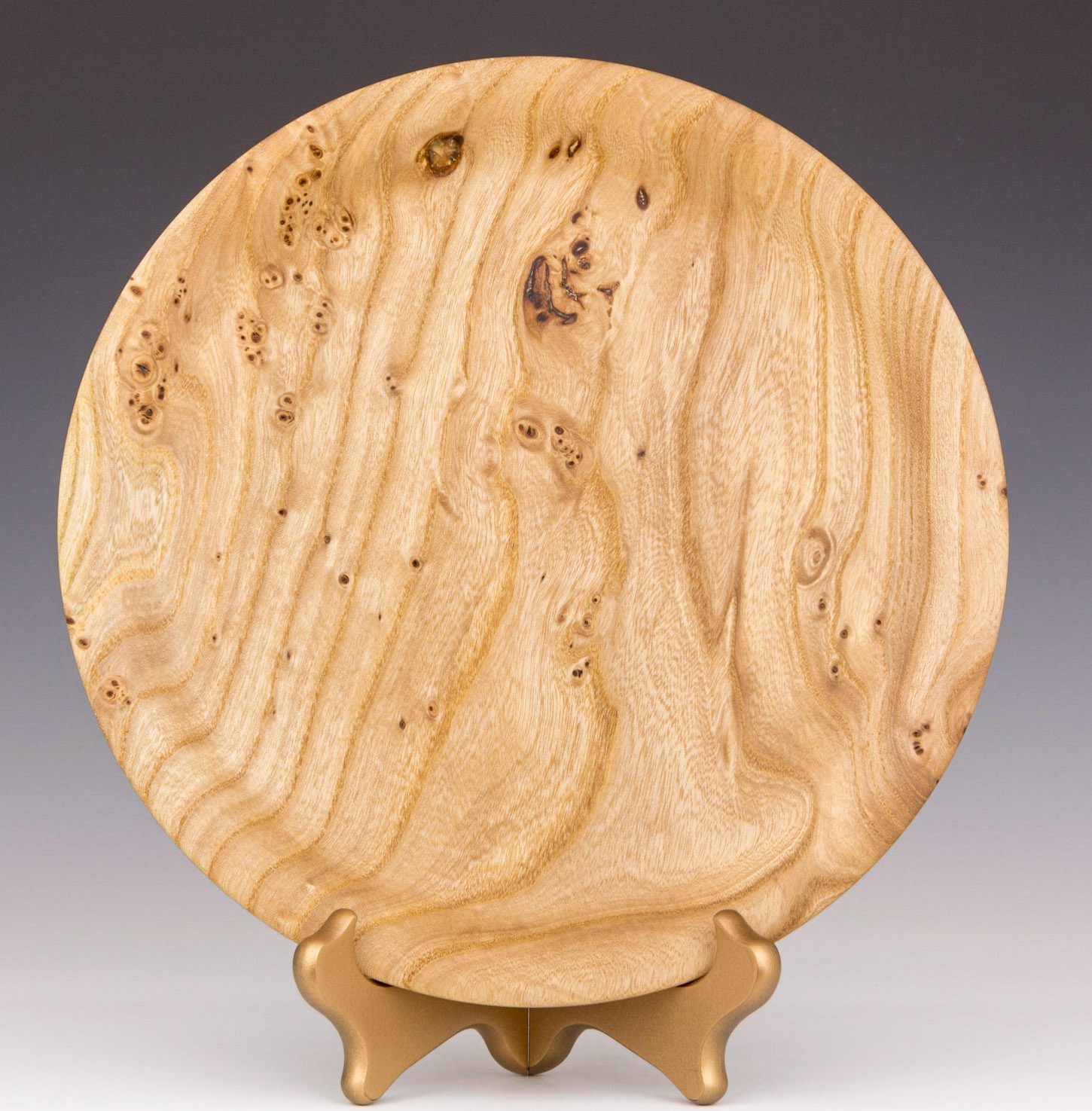 Elm Platter - Diameter: 10 1/8 inches, Height: 3/4 inches (C44)