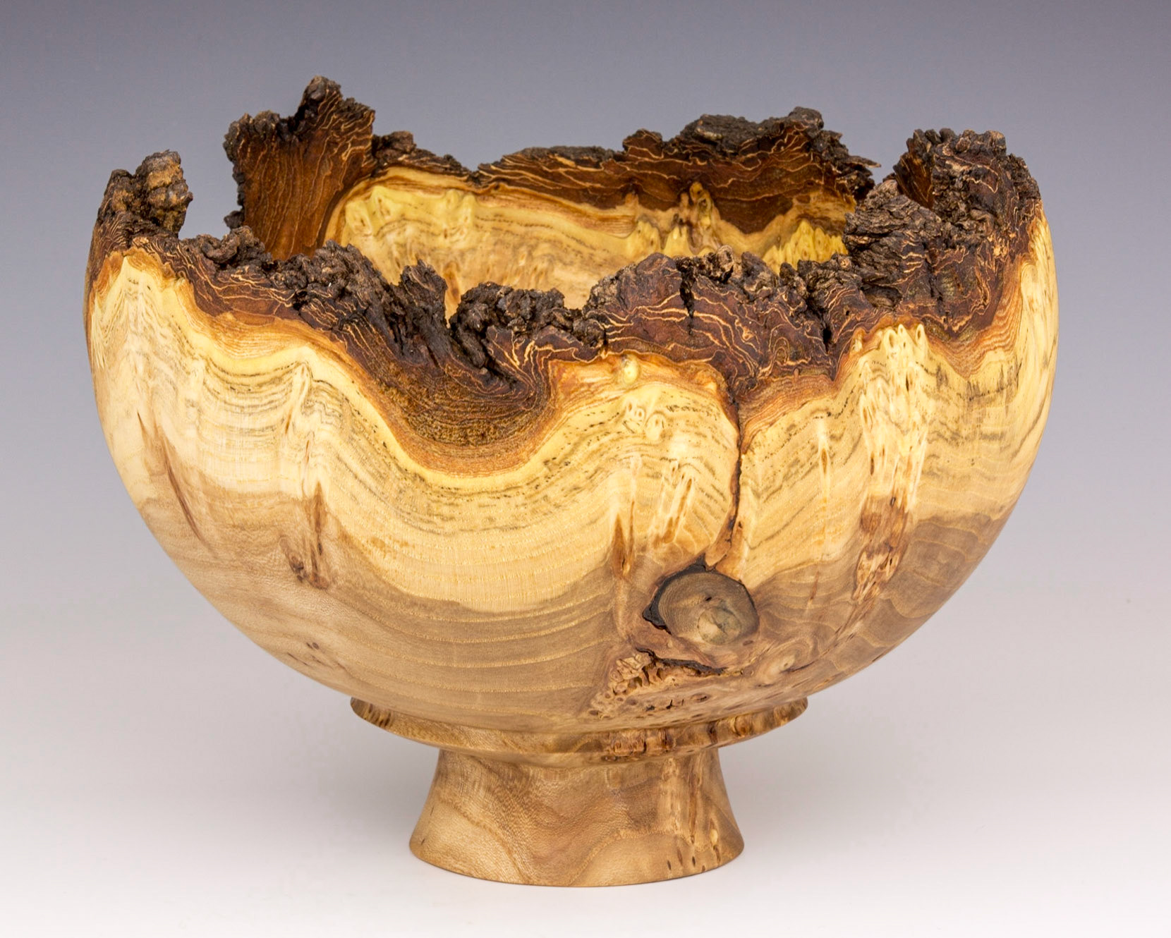 Elm Natural Edge Bowl - Diameter: 9 1/4  inches, Height: 7 3/8 inches (C4)