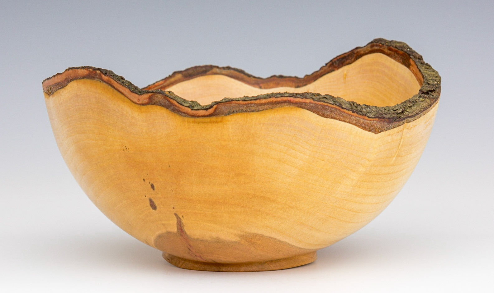 Plum Natural Edge Bowl - Diameter: 8 1/4 inches, Height: 3 1/2 inches (F145)