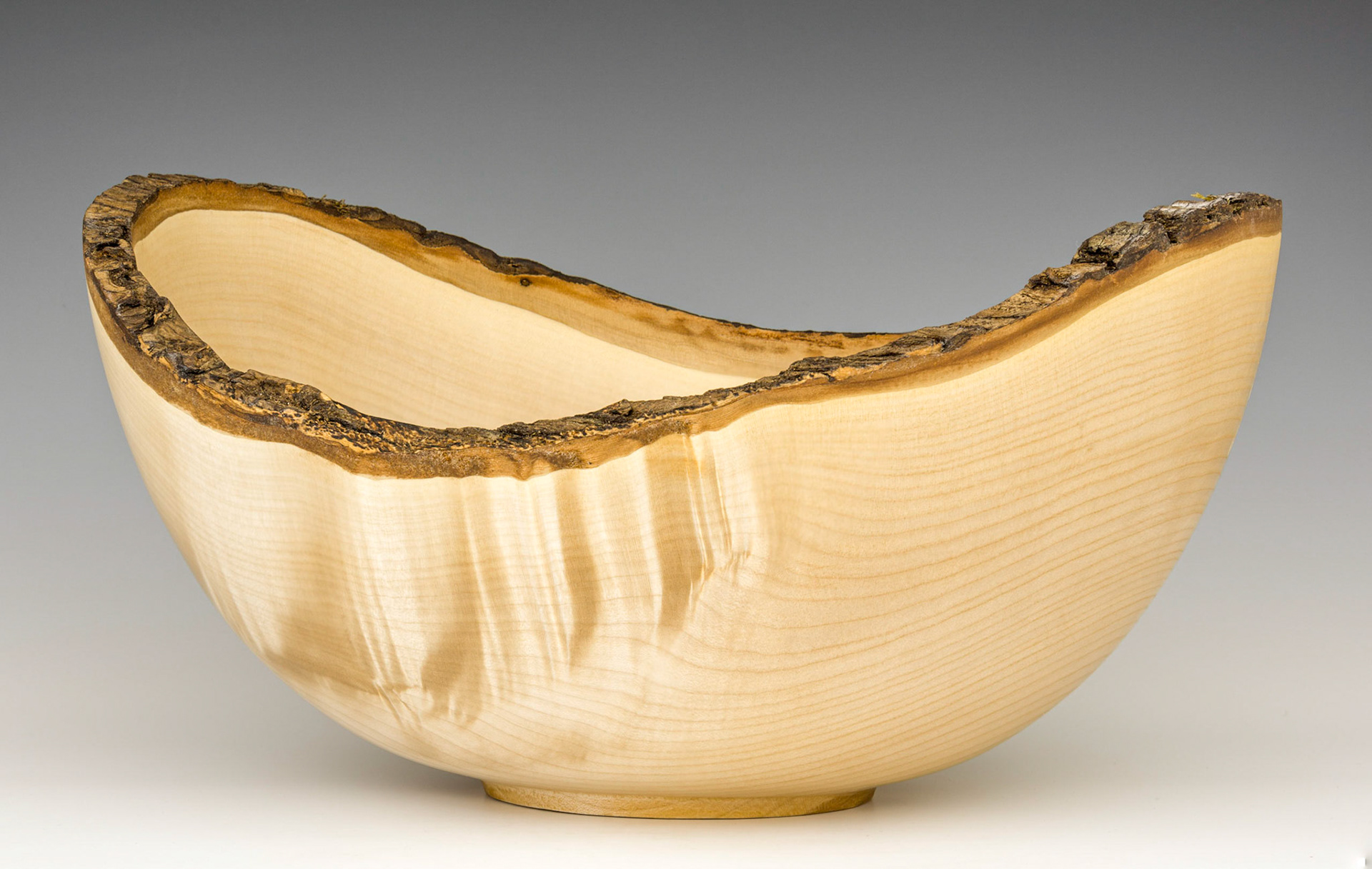 Maple Natural Edge Bowl - Diameter: 12 1/4 inches, Height: 6 3/8 inches (D27)