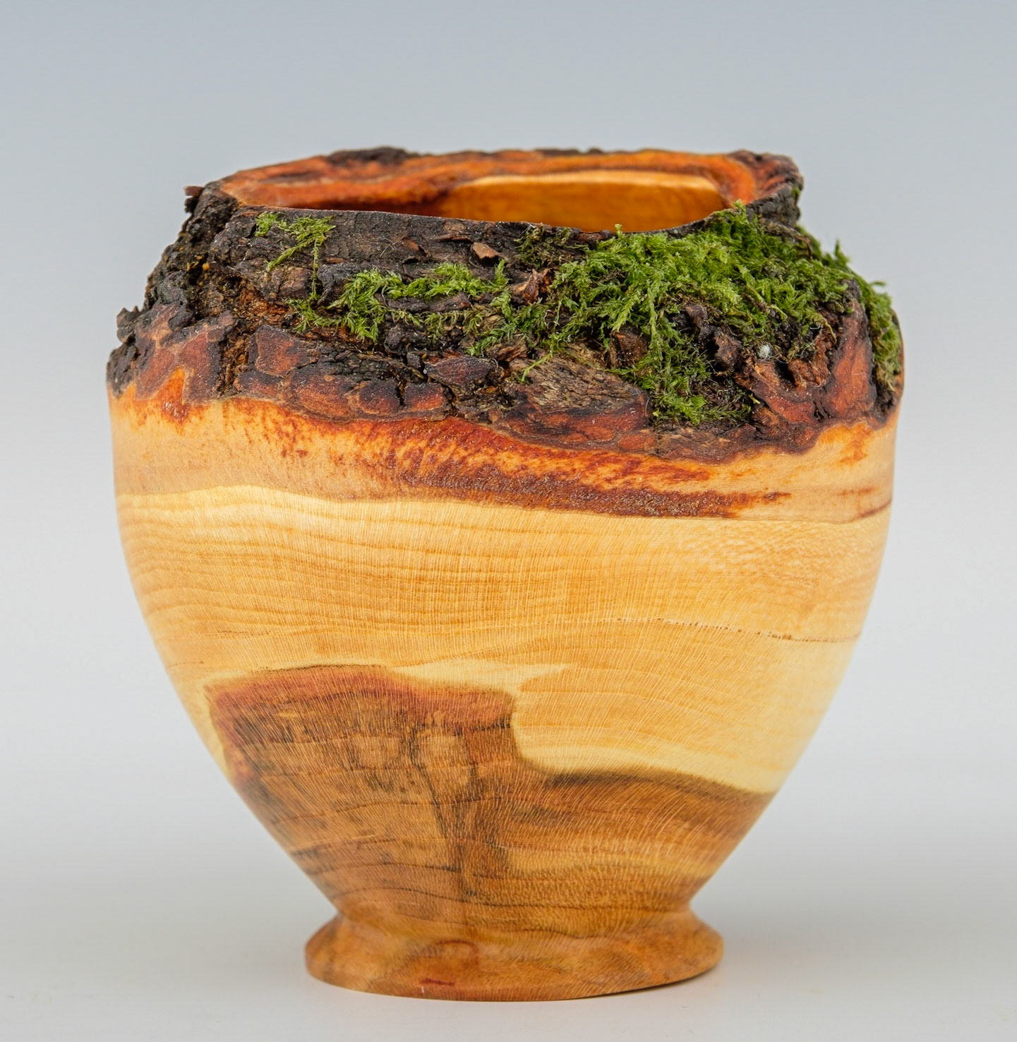 Cherry Natural Edge Bowl - Diameter: 2 7/8 inches, Height: 2 3/4 inches (J9)
