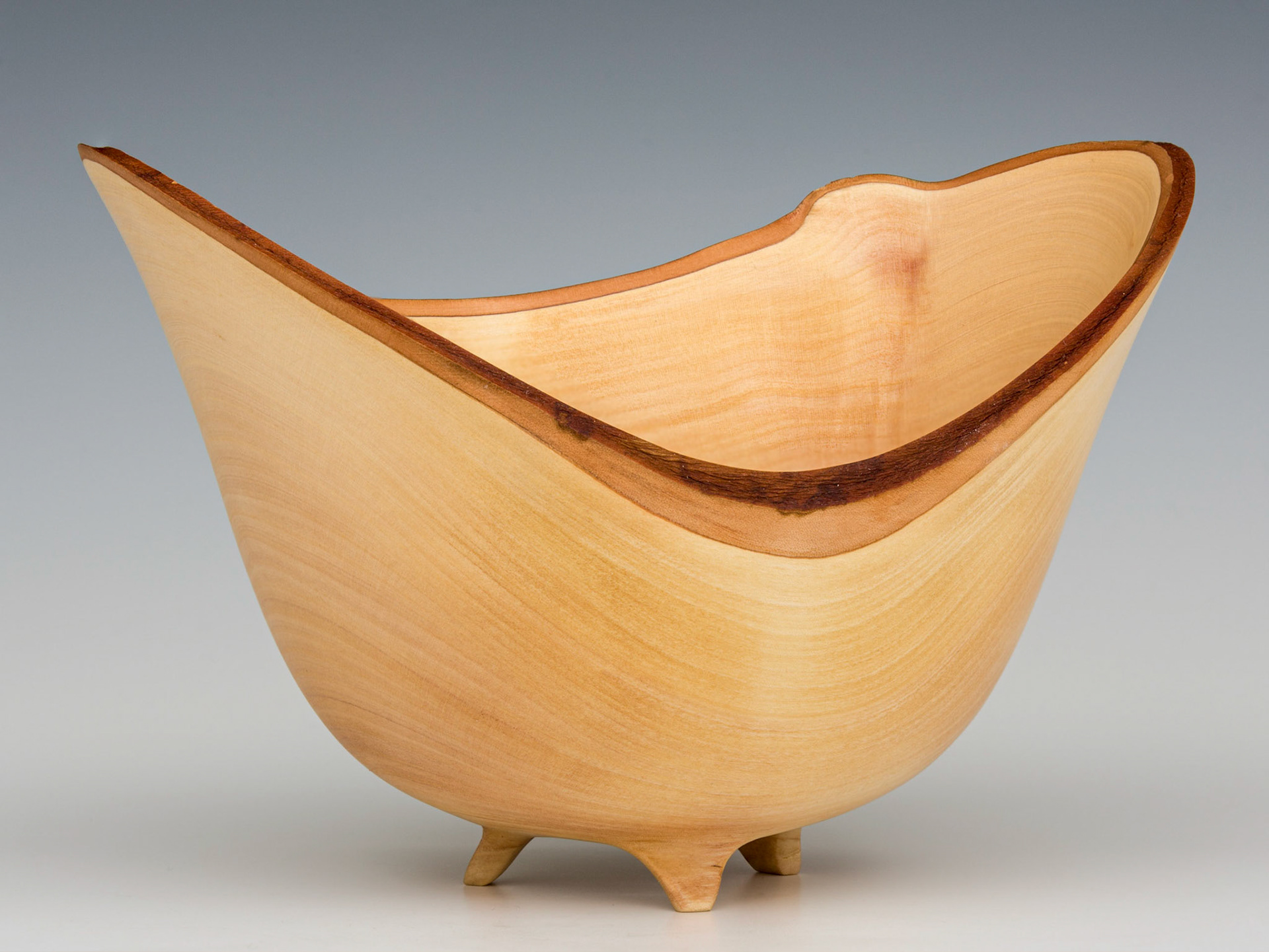 Madrone Natural Edge Three-Legged Bowl - Diameter: 7 3/4 inches, Height: 5 inches (C105)