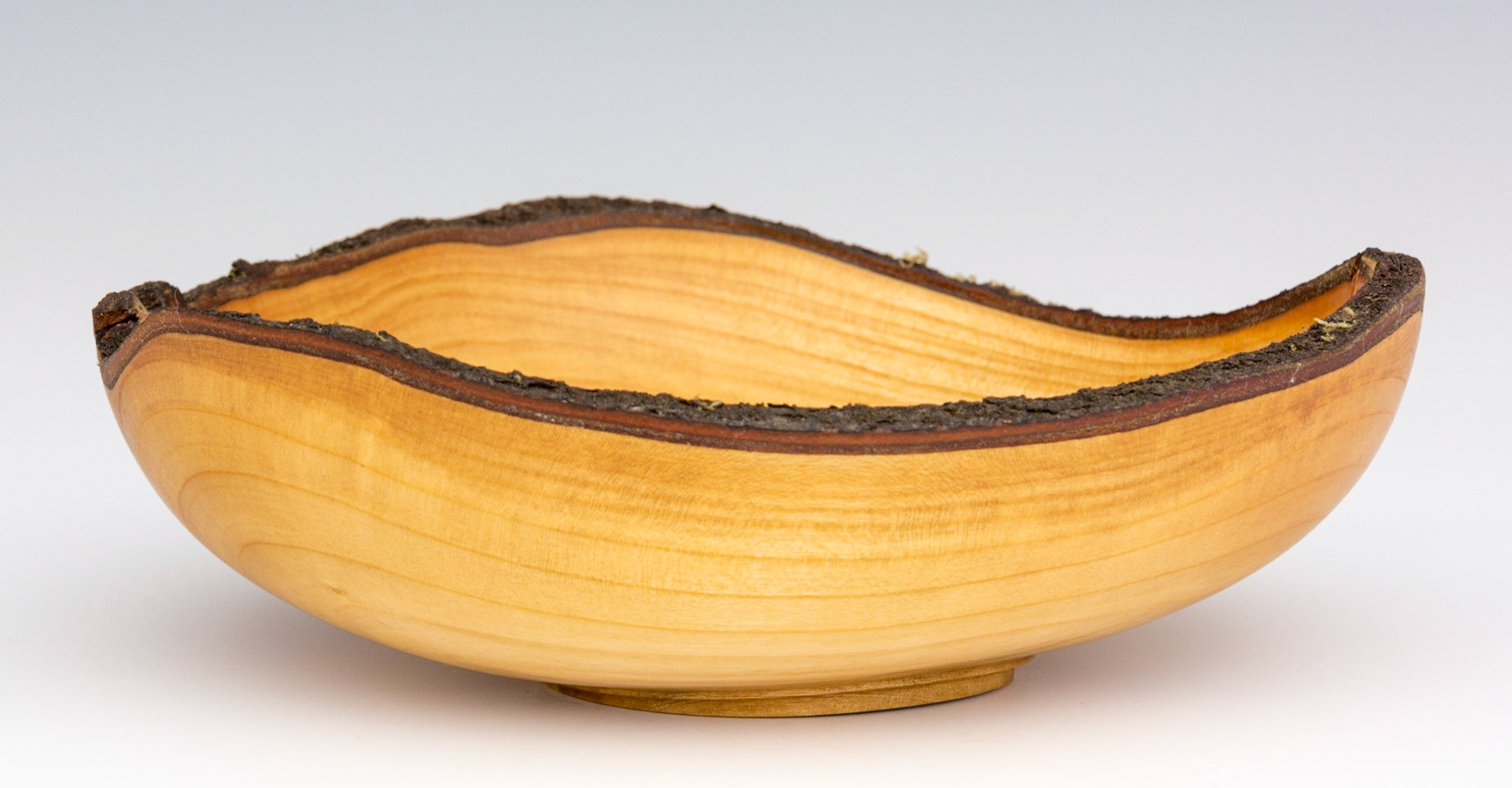 Plum Natural Edge Bowl - Diameter: 7 1/8 inches, Height: 1 3/4 inches (F138)