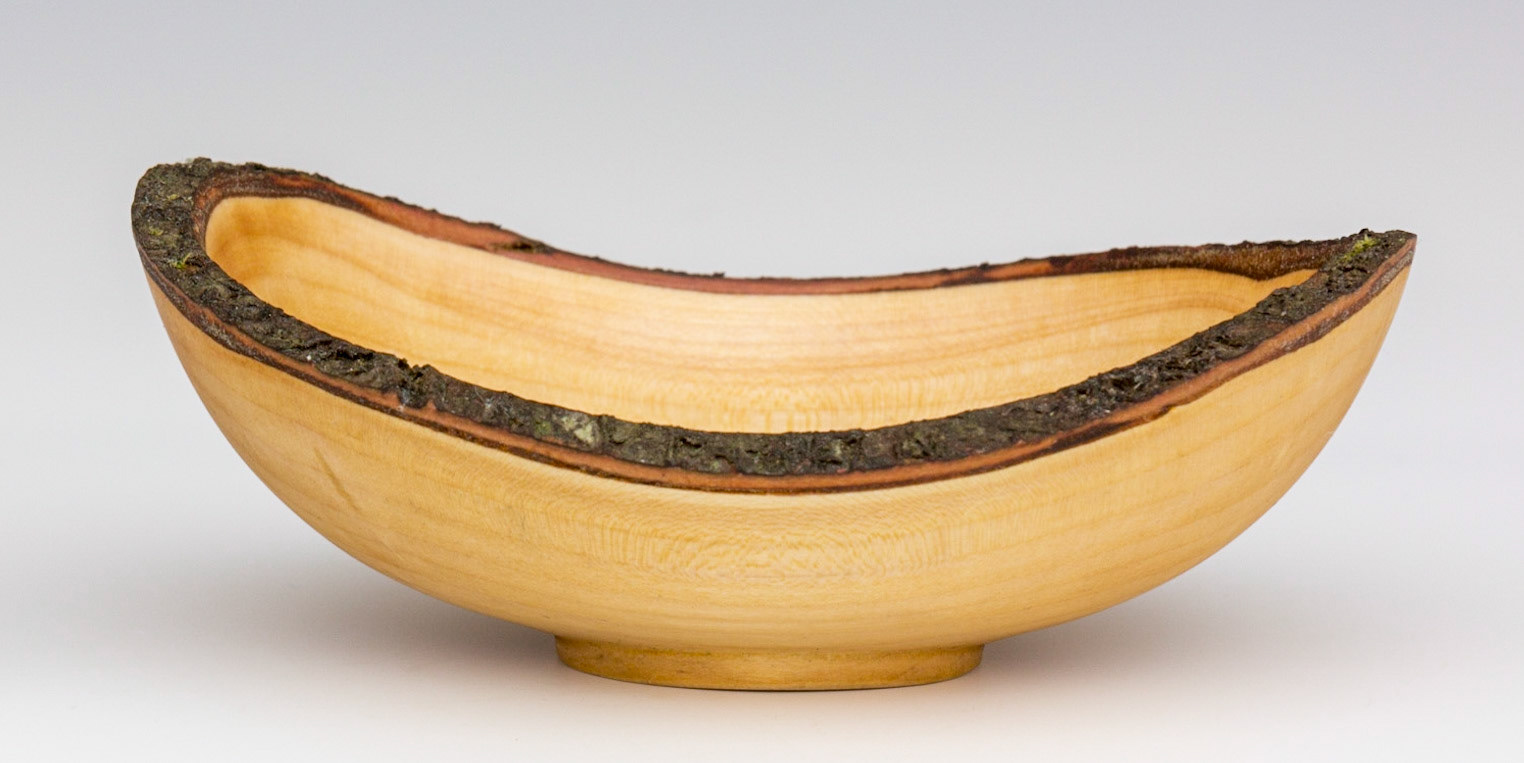 Plum Natural Edge Bowl - Diameter: 5 inches, Height: 1 5/8 inches (F130)