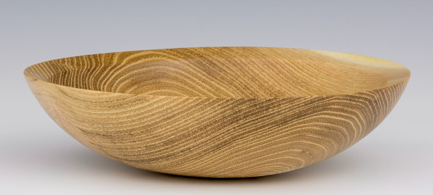 Black Locust Round Bottom Bowl - Diameter: 6 9/16 inches, Height: 1 3/4 inches (A4)