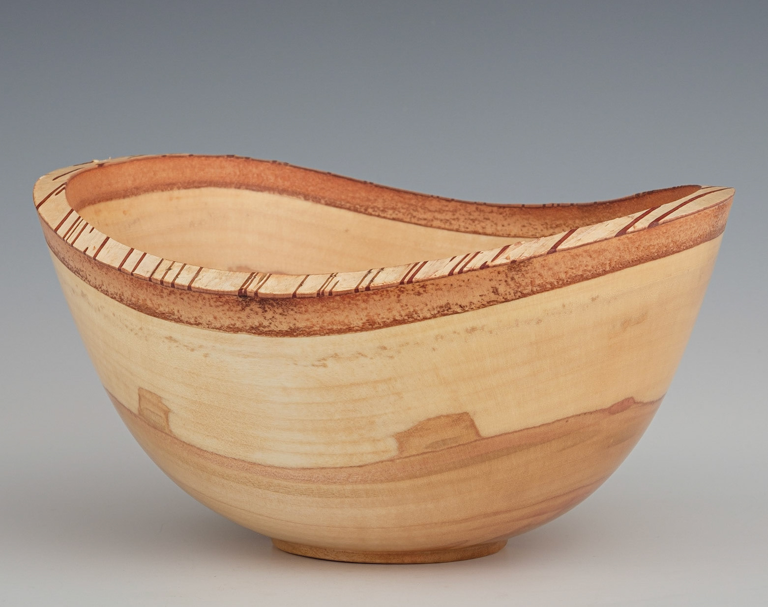 Birch Natural Edge Bowl - Diameter: 9 inches, Height: 4 5/8 inches (J53)
