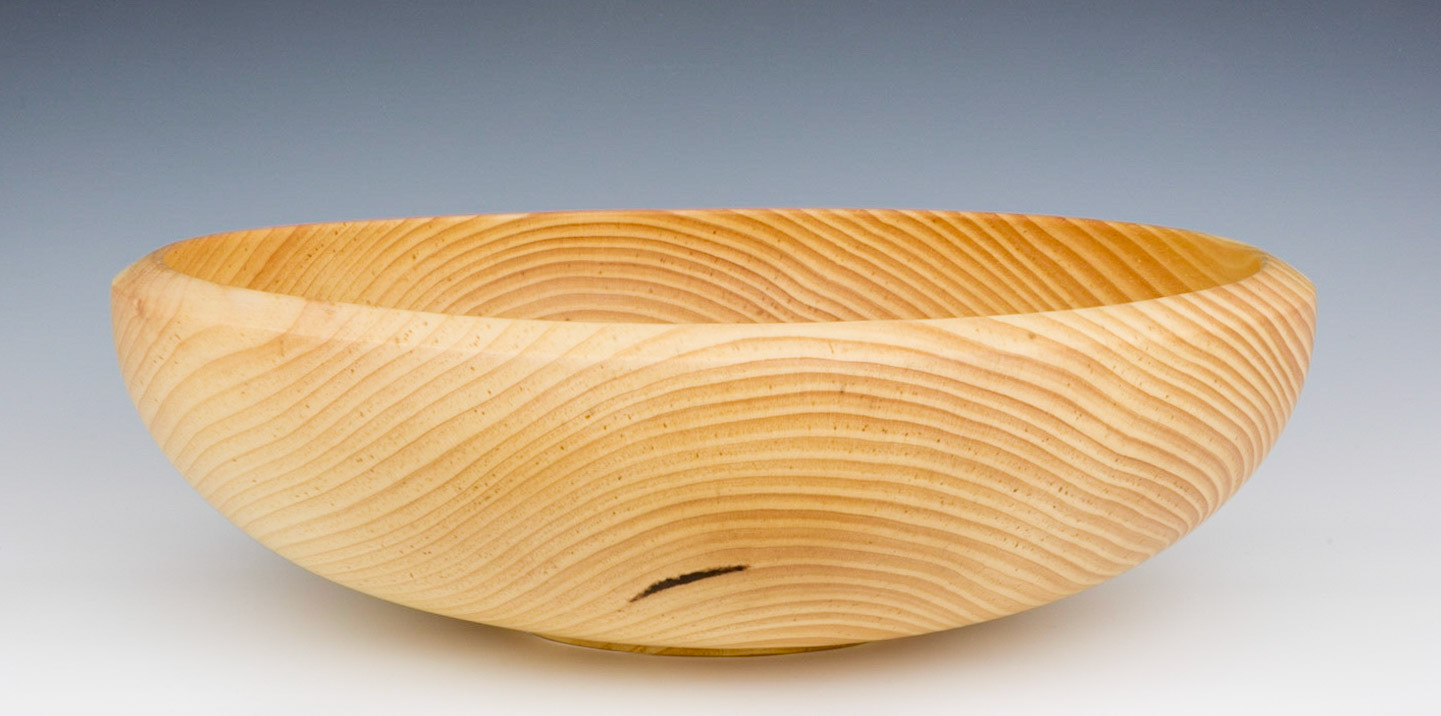 Pine Bowl - Diameter: 15 1/8 inches, Height: 4 5/8 inches (G6)