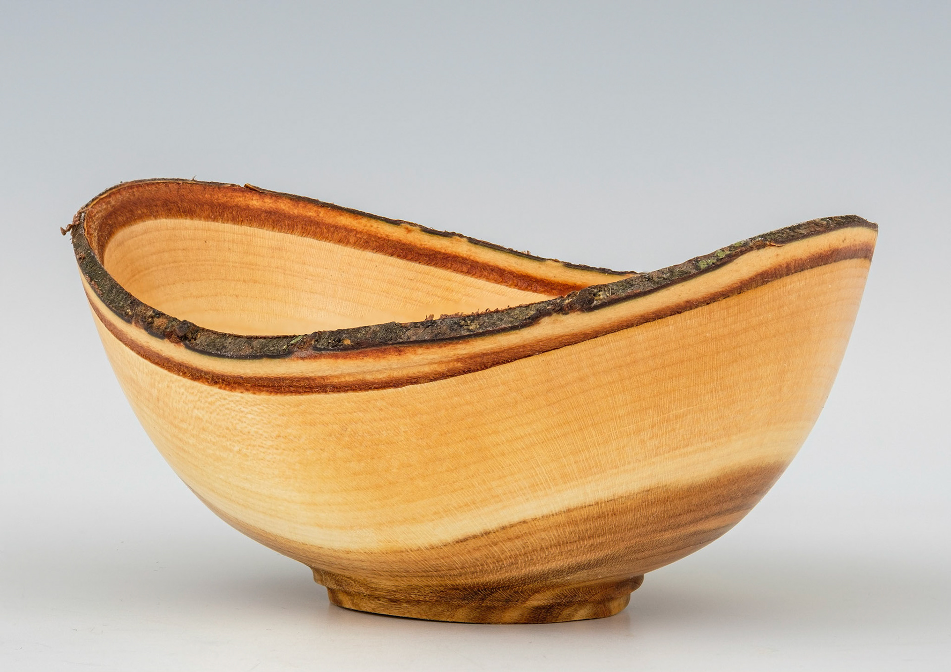 Cherry Natural Edge Bowl - Diameter: 4 3/8 inches, Height: 2 1/8 inches (J6)