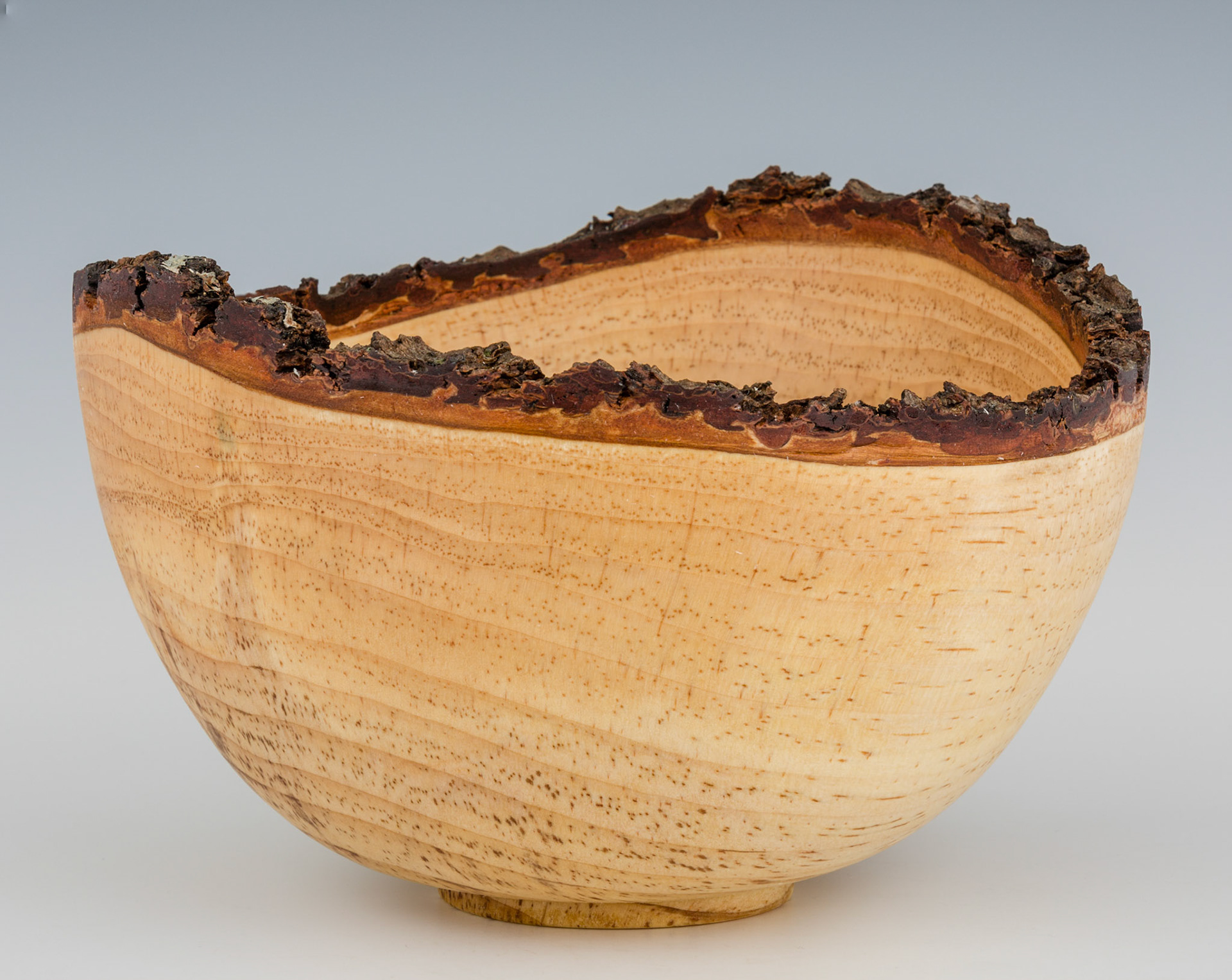 Pine Natural Edge Bowl - Diameter: 7 1/2 inches, Height: 4 5/8 inches (G31)