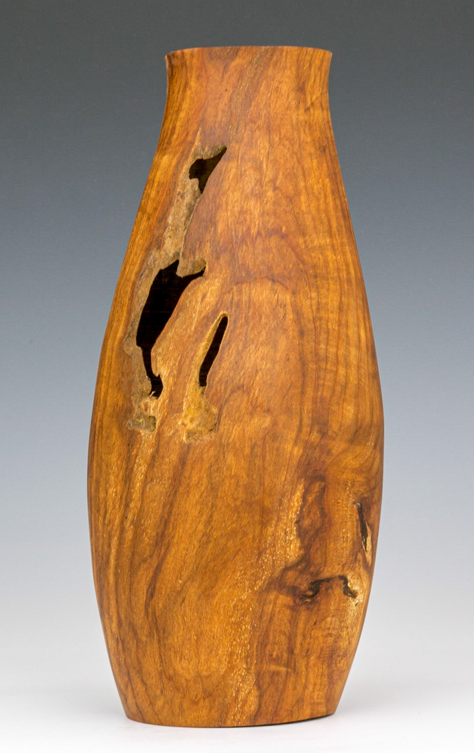 Plum Hollow Form - Diameter: 4 3/8 inches, Height: 9 1/2 inches (F24)