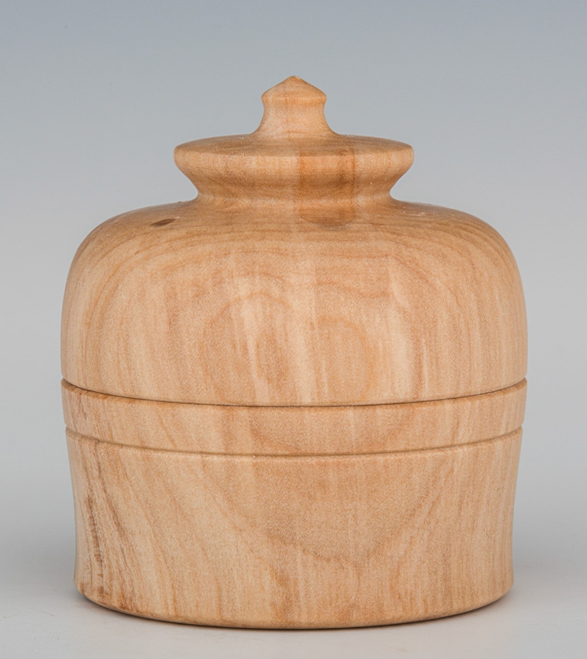 Ash Lidded Box - Diameter:  2 3/8 inches, Height: 2 3/4 inches   (D153)