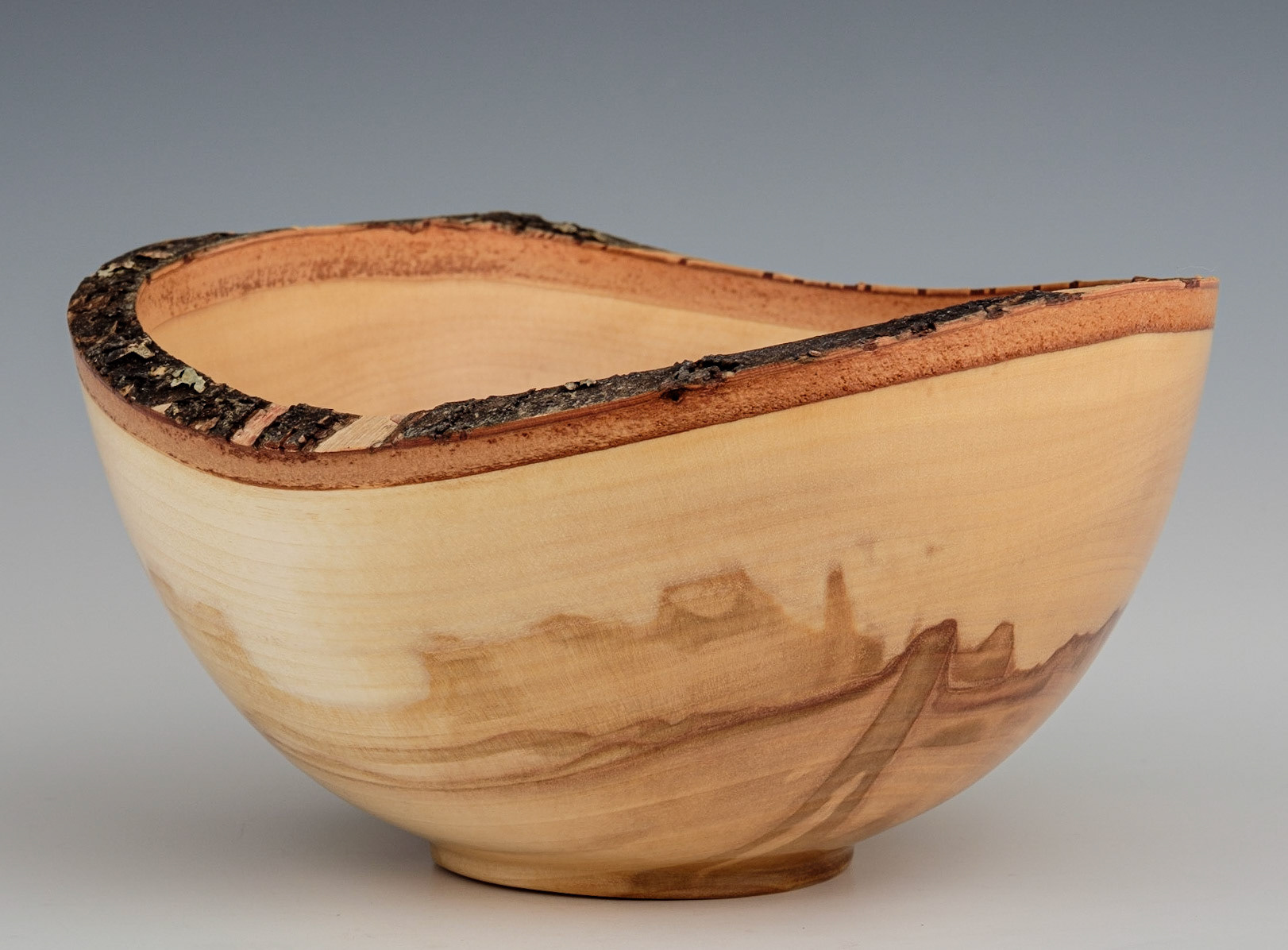 Birch Natural Edge Bowl - Diameter:  8 1/4 inches, Height:  4 3/8 inches (J52)